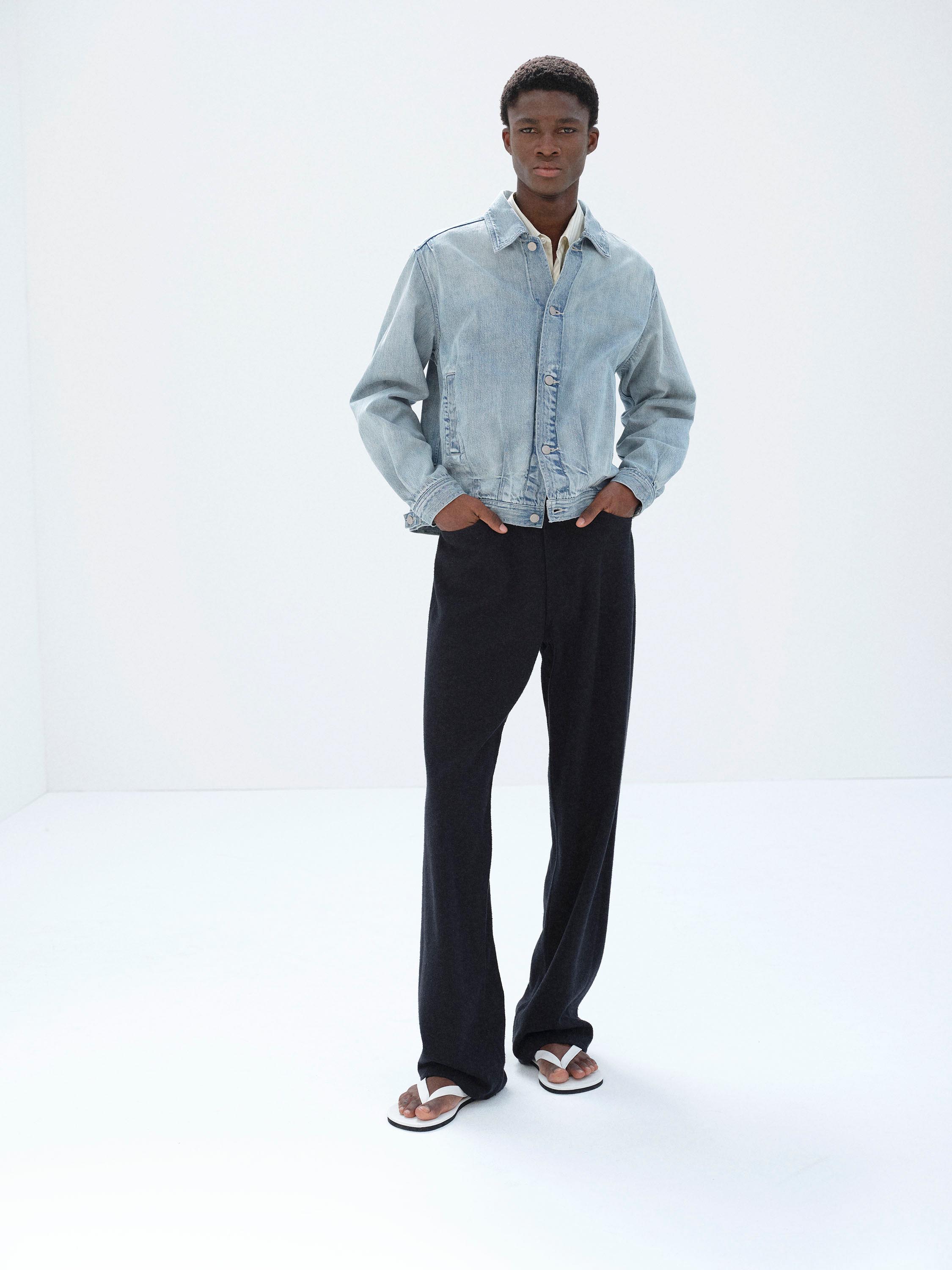 FADED SELVEDGE LIGHT DENIM BLOUSON - AURALEE Official Website