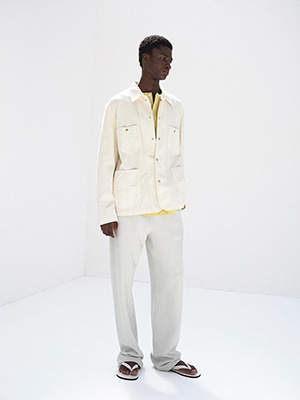 WOOL COTTON LINEN OX WORK JACKET