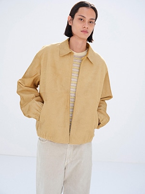 CALF HAIR ZIP BLOUSON