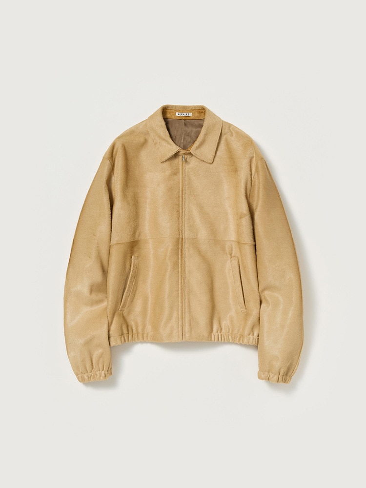 CALF HAIR ZIP BLOUSON