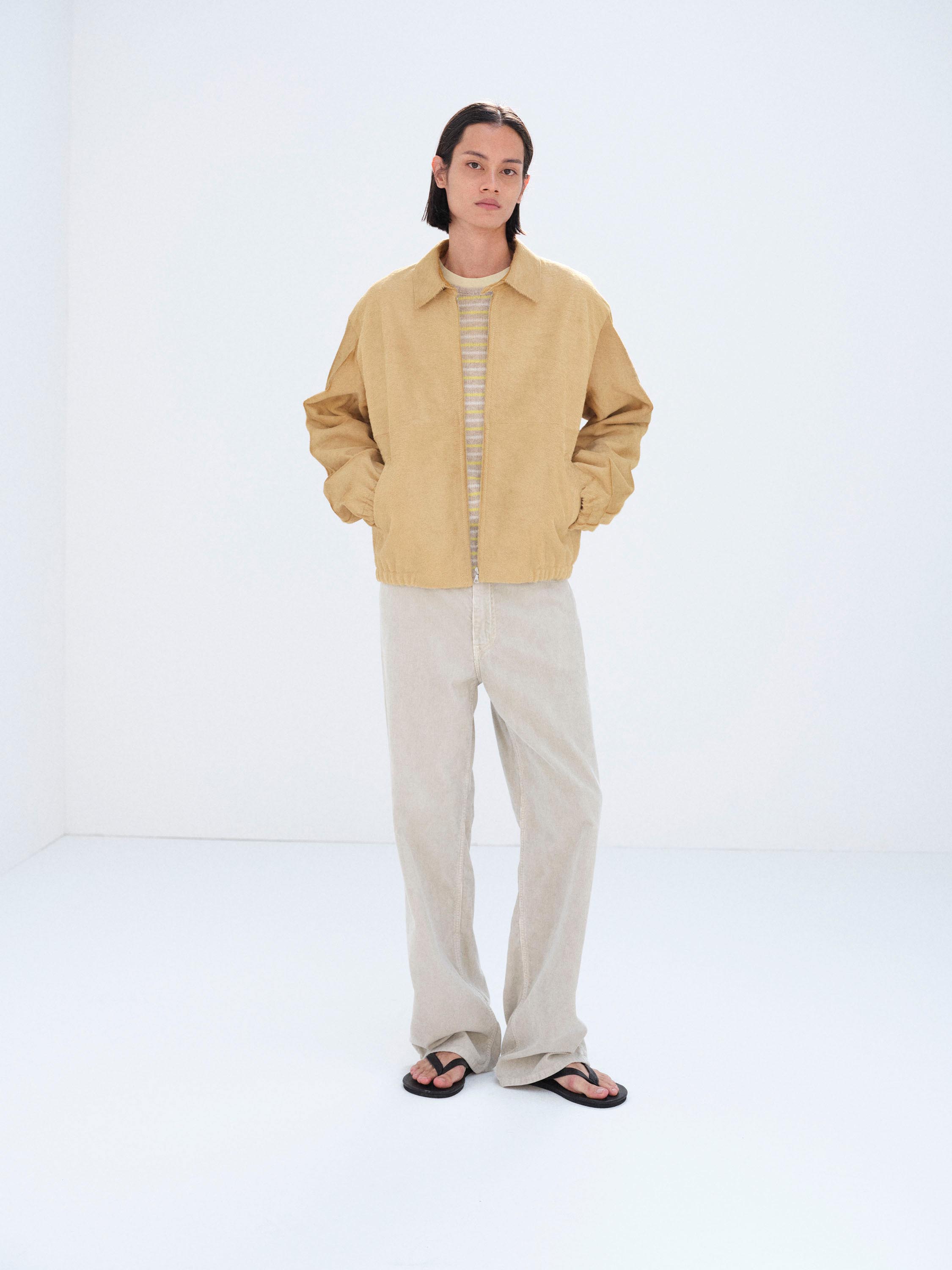 CALF HAIR ZIP BLOUSON 詳細画像 BEIGE 2