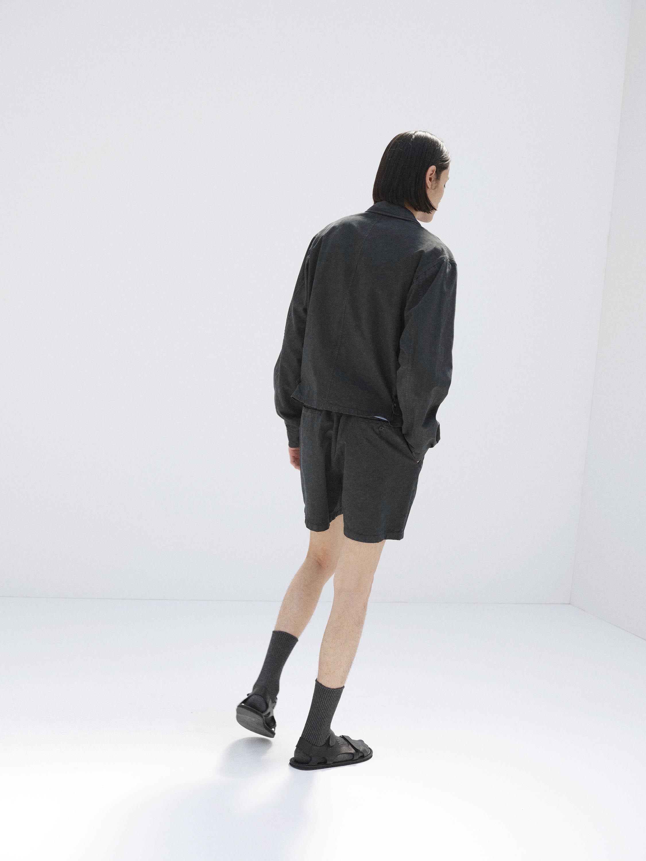 GARMENT-DYED FINX LIGHT CHINO BLOUSON 詳細画像 BLACK 4