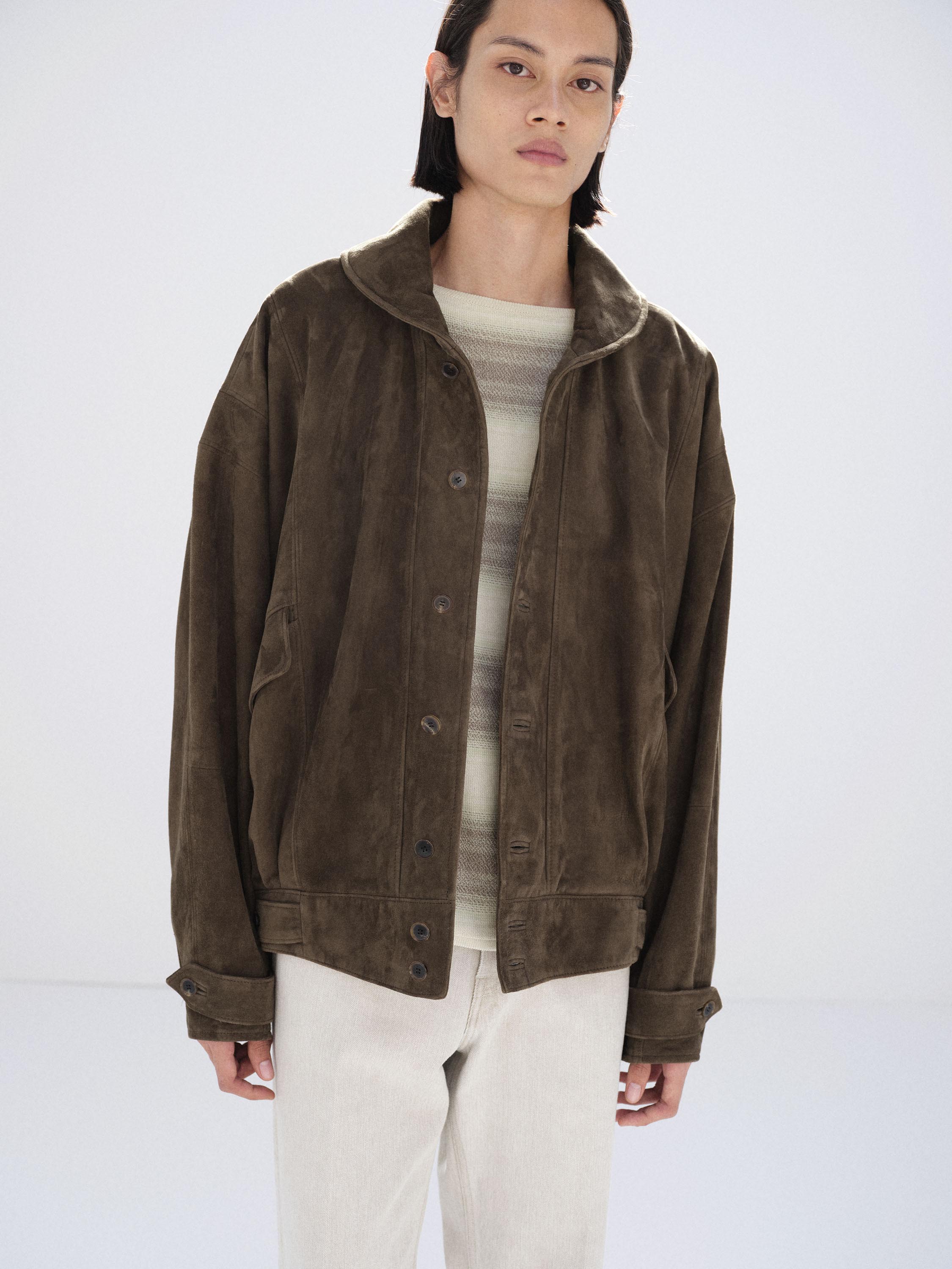 SILKY GRAIN SUEDE BLOUSON 詳細画像 DARK BROWN 2