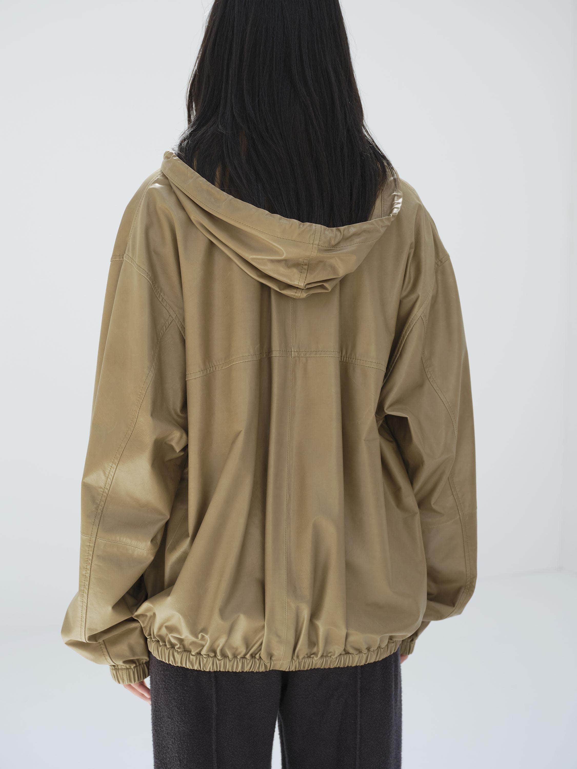 FINE BABY CALF HOODED BLOUSON 詳細画像 KHAKI BEIGE 4