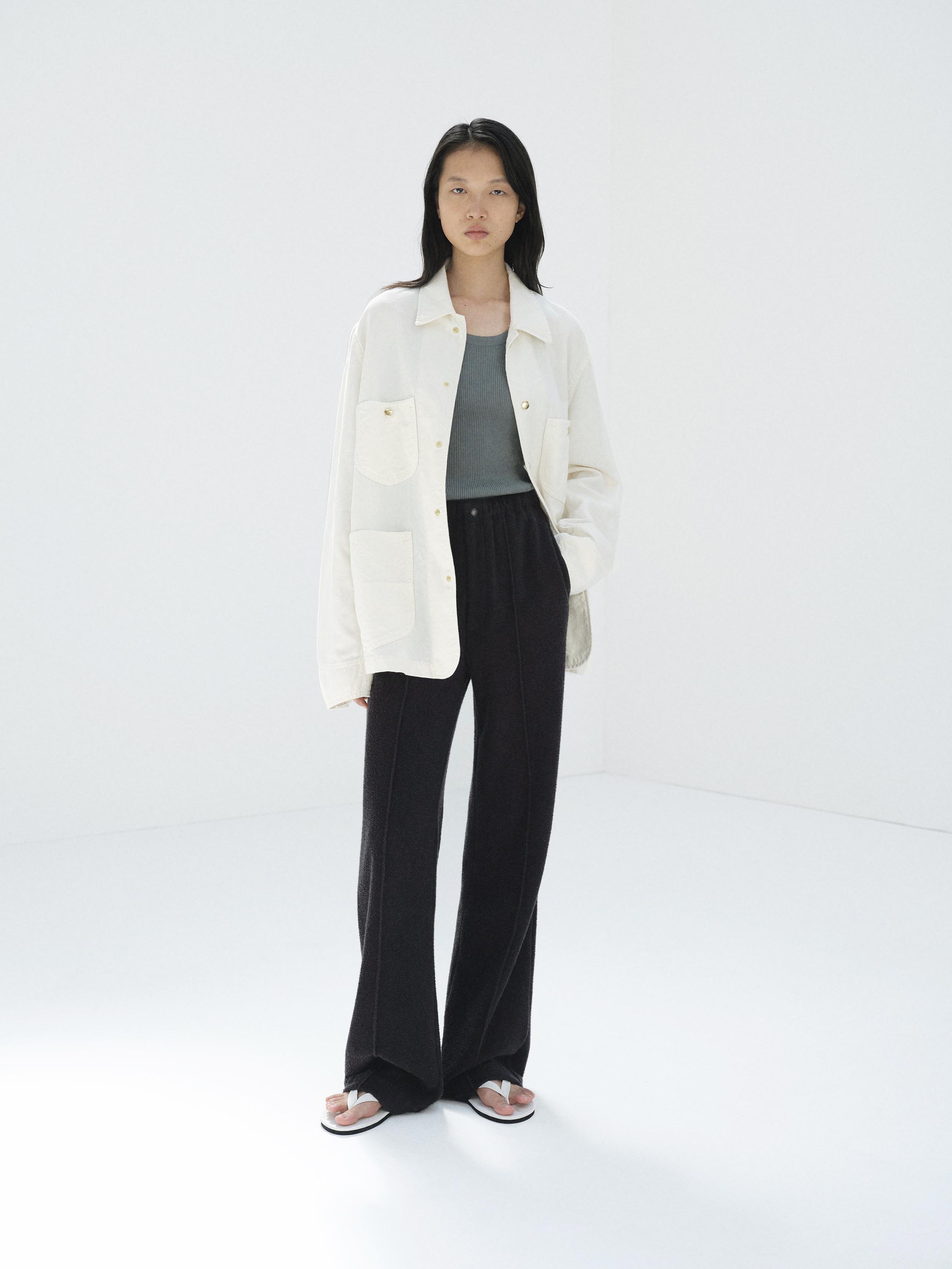 WOOL COTTON LINEN OX WORK JACKET