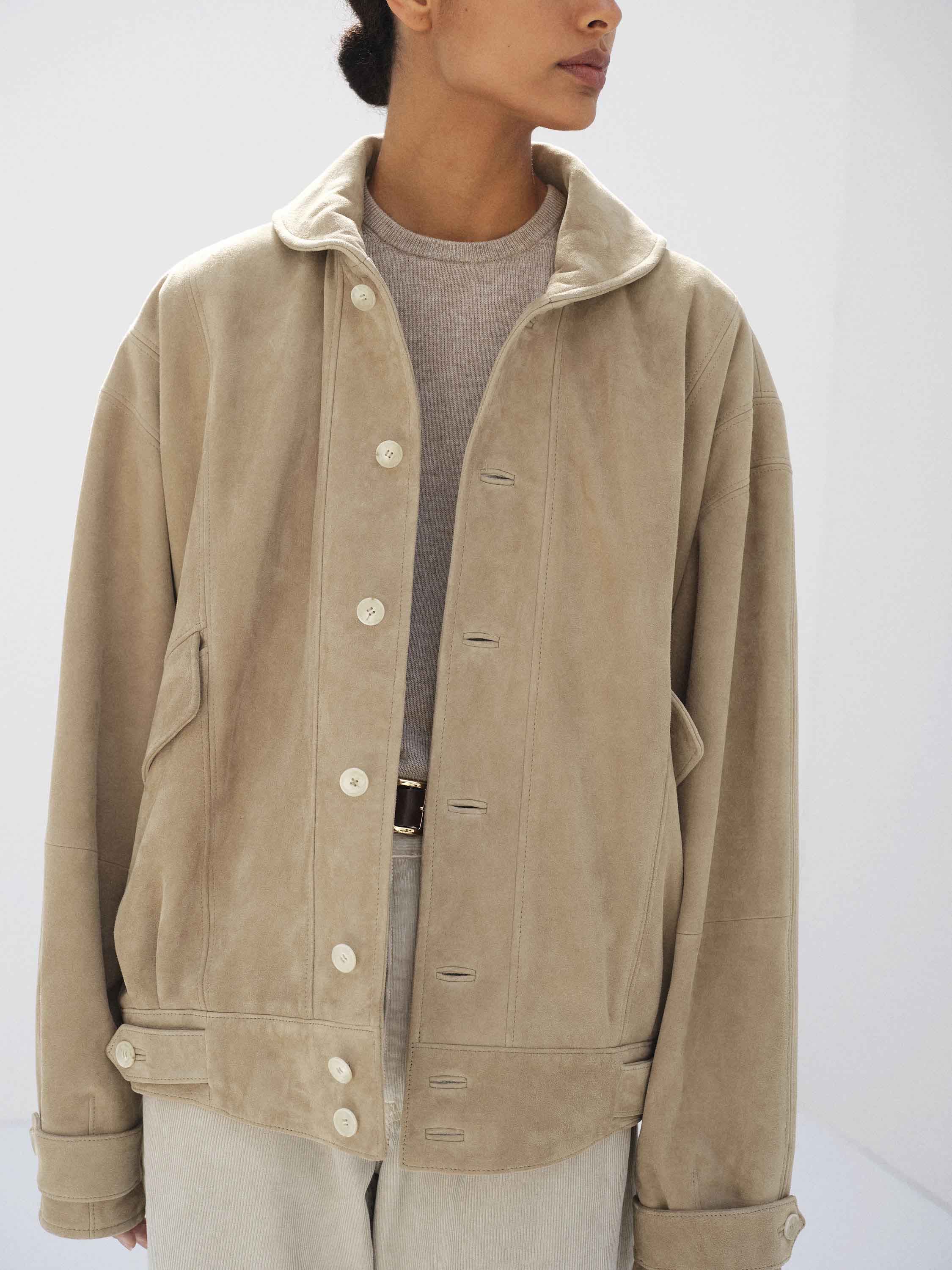 SILKY GRAIN SUEDE BLOUSON 詳細画像 TAUPE 2