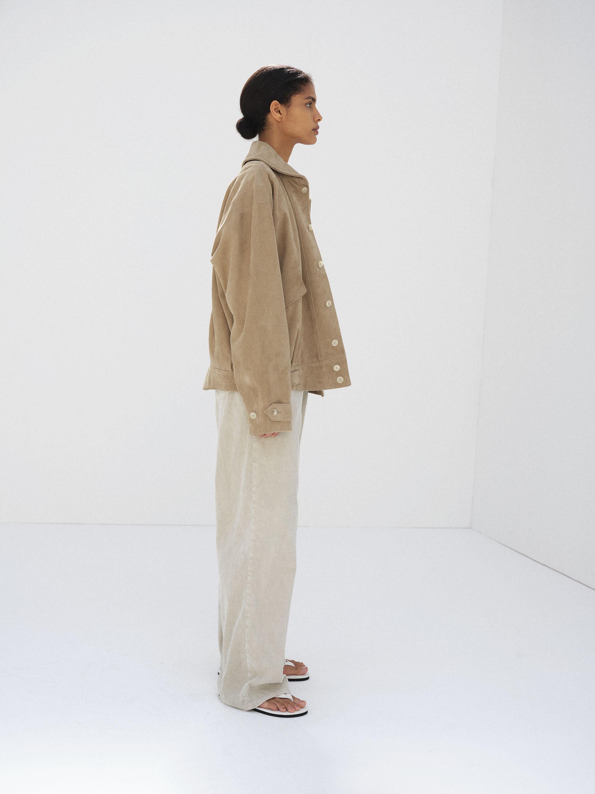 SILKY GRAIN SUEDE BLOUSON 詳細画像 TAUPE 4