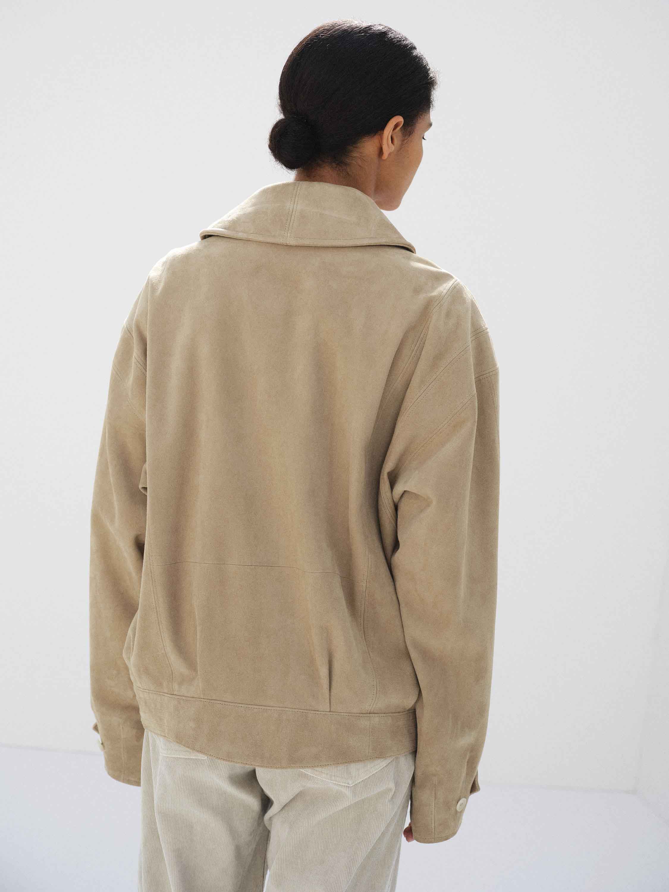 SILKY GRAIN SUEDE BLOUSON 詳細画像 TAUPE 5