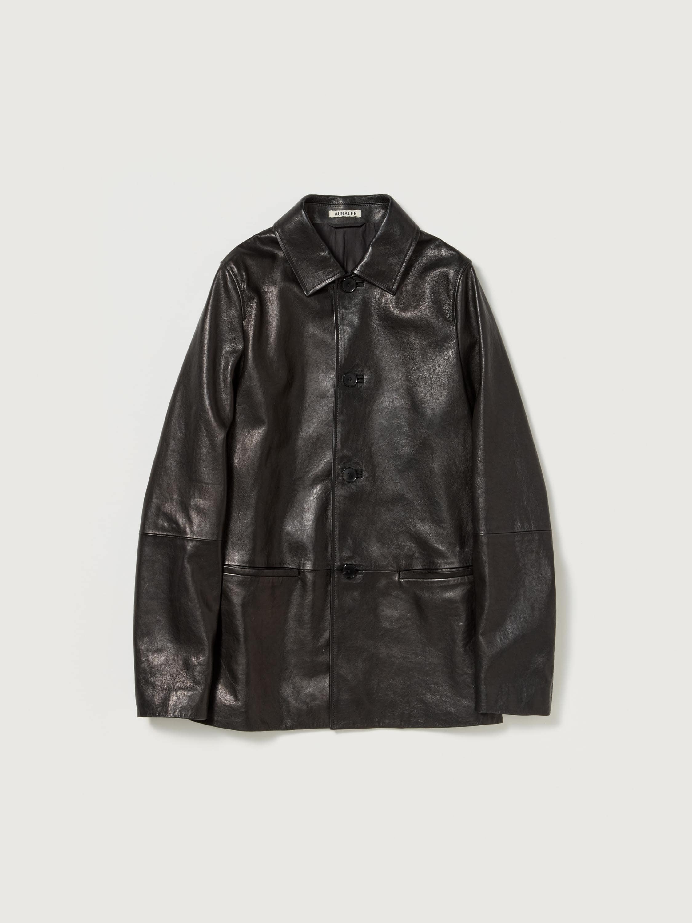 TEXTURED LAMB LEATHER BLOUSON 詳細画像 BLACK 5