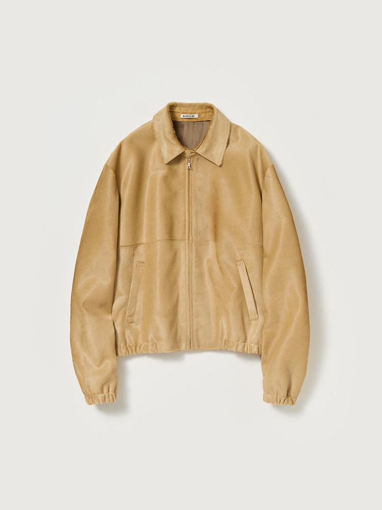 CALF HAIR ZIP BLOUSON