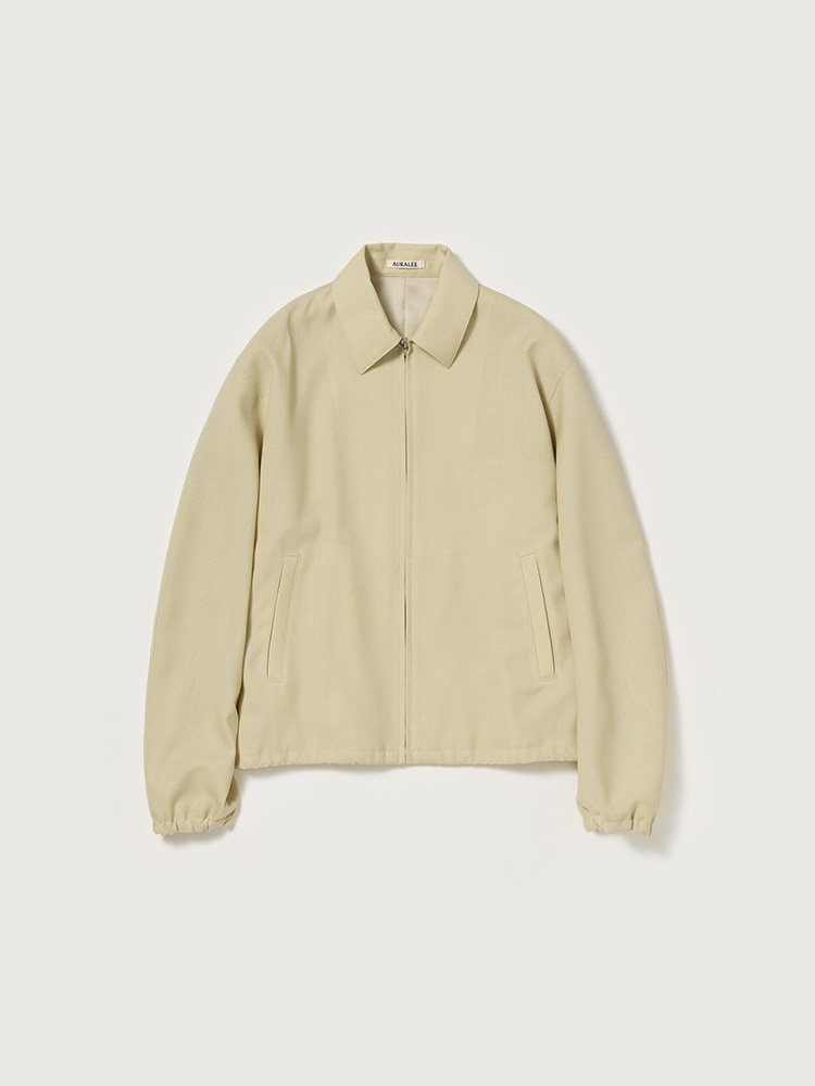 WOOL KID MOHAIR HOPSACK ZIP BLOUSON - AURALEE Official Website