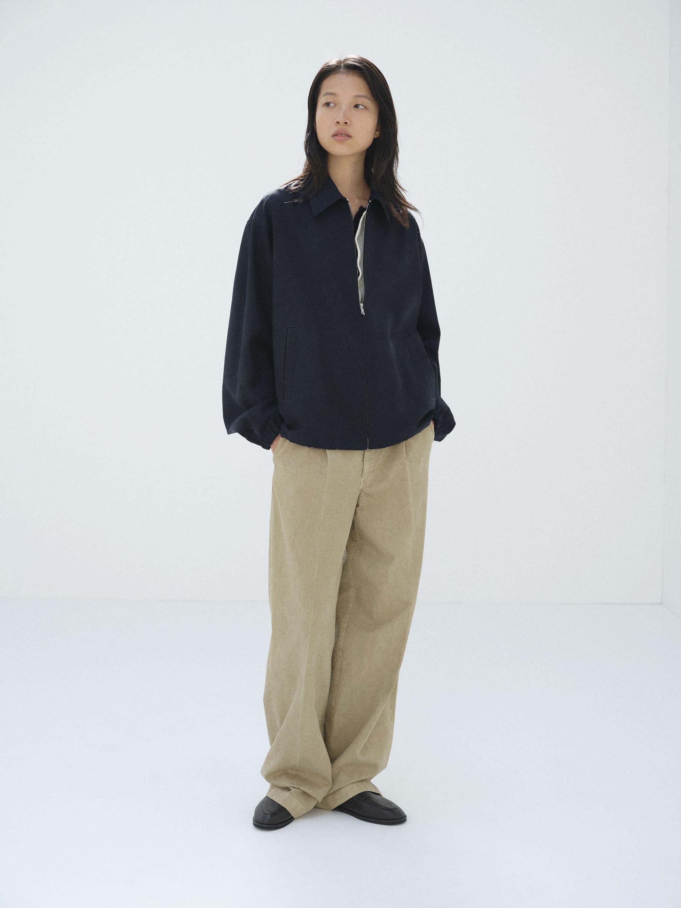 WOOL KID MOHAIR HOPSACK ZIP BLOUSON - AURALEE Official Website