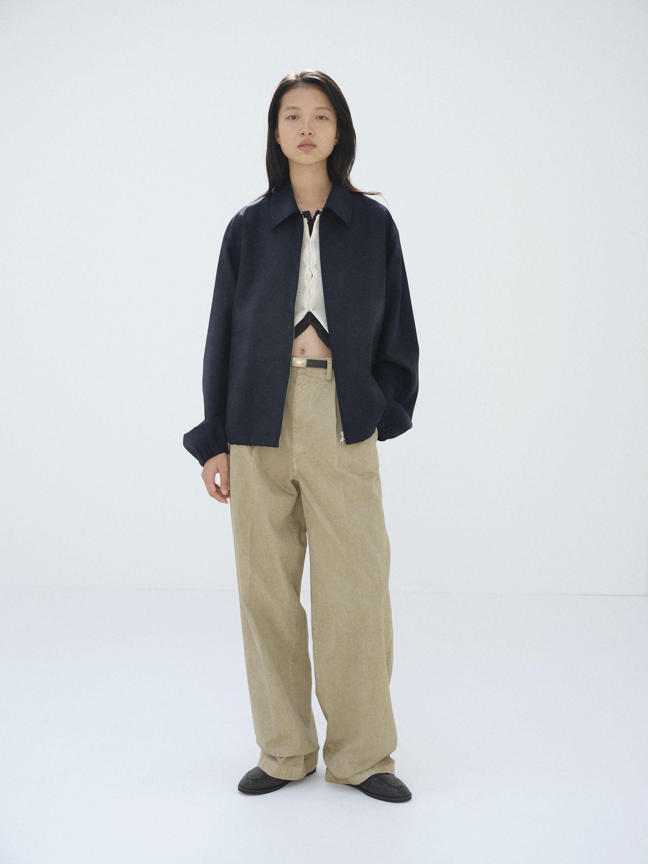 WOOL KID MOHAIR HOPSACK ZIP BLOUSON 詳細画像 DARK NAVY 4