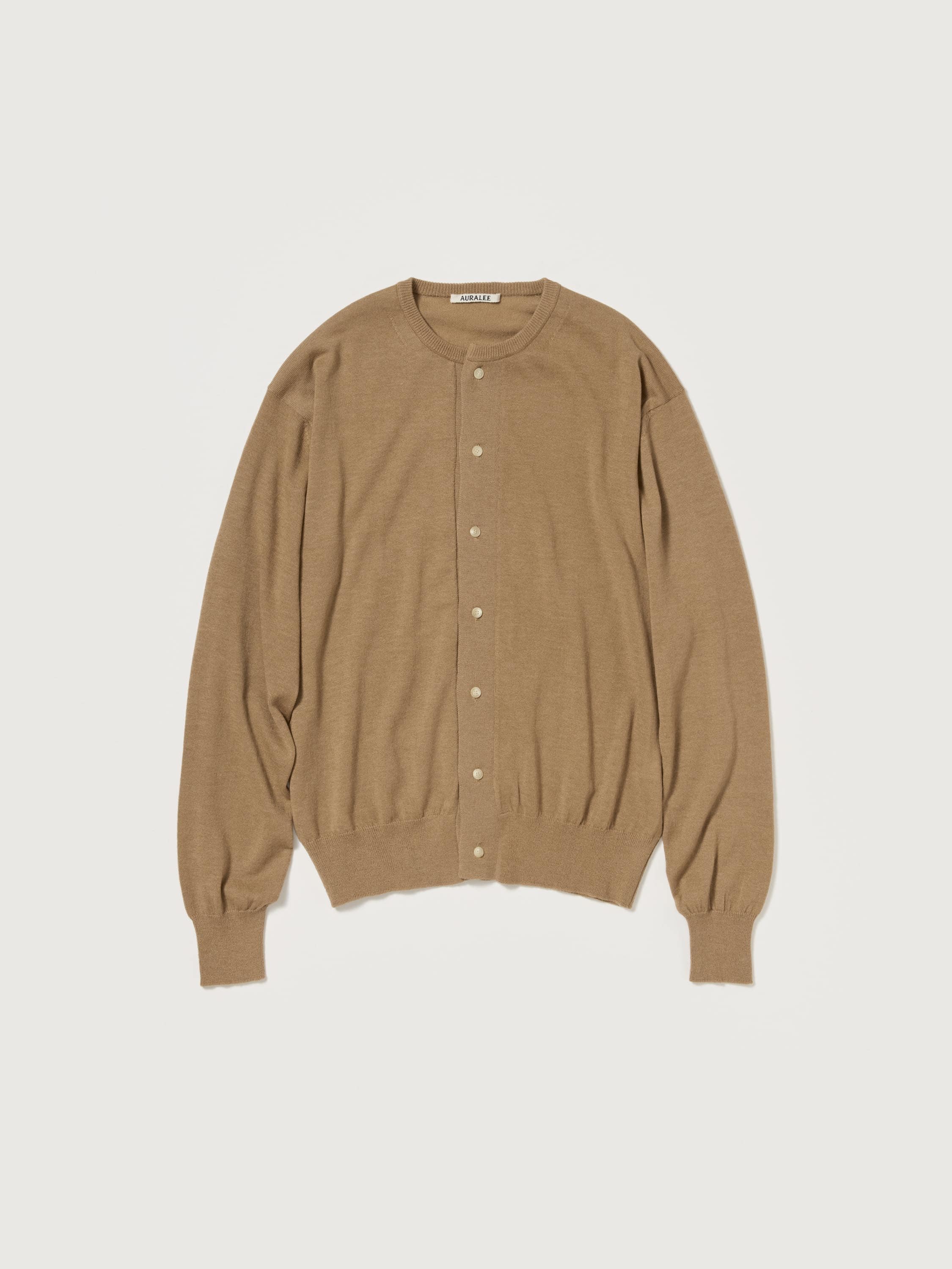 CASHMERE HARD TWIST KNIT CARDIGAN 詳細画像 CAMEL BROWN 1