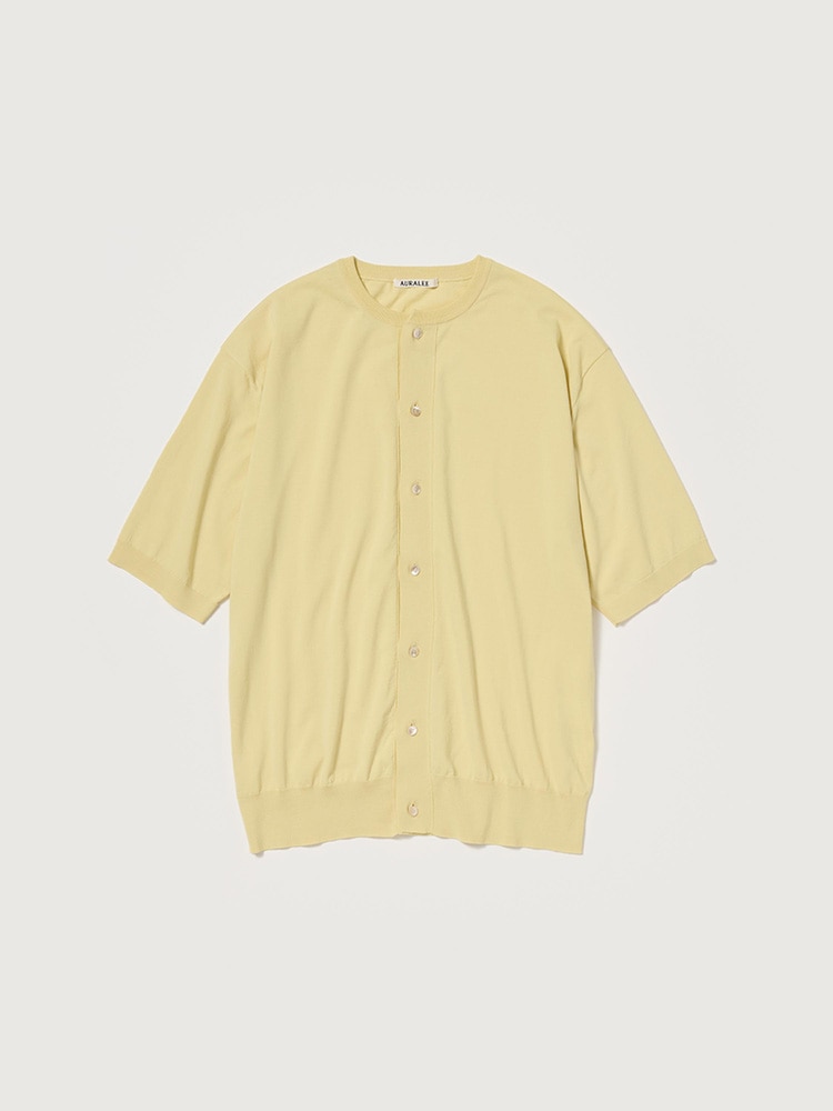 GIZA HIGH GAUGE KNIT HALF SLEEVED CARDIGAN