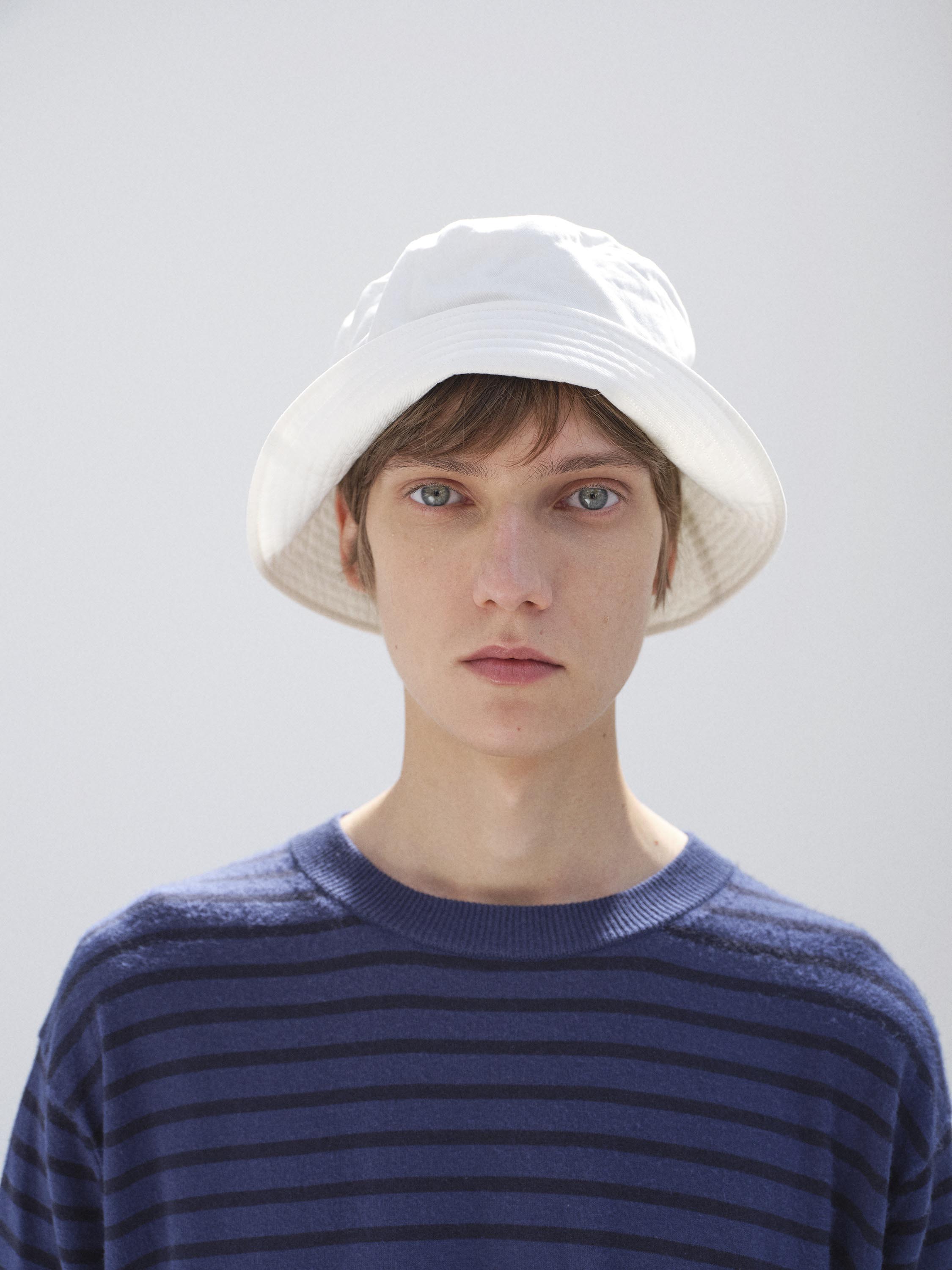 GARMENT-DYED FINX CHINO BUCKET HAT MADE BY KIJIMA TAKAYUKI 詳細画像 WHITE 2