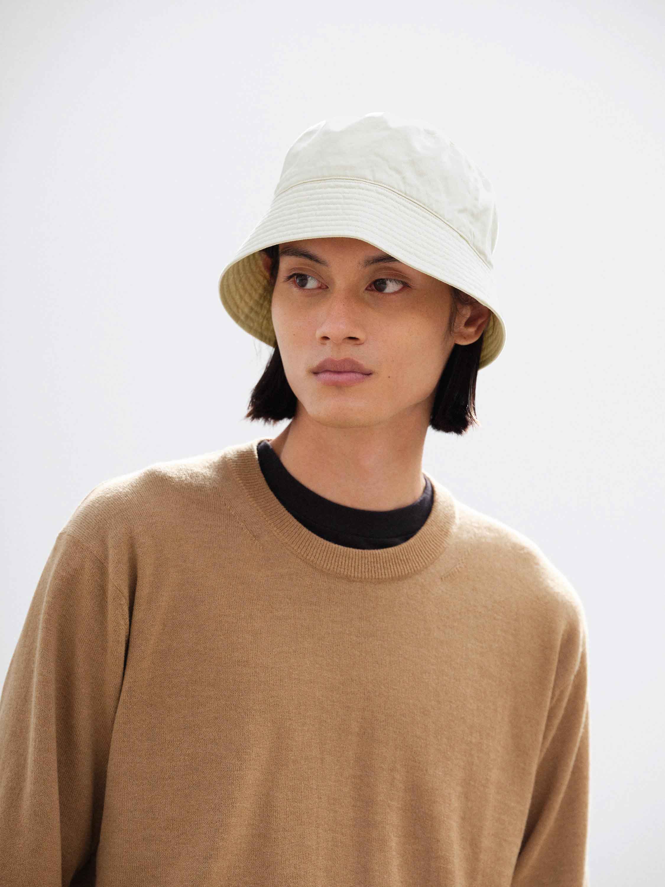 GARMENT-DYED FINX CHINO BUCKET HAT MADE BY KIJIMA TAKAYUKI 詳細画像 IVORY 2
