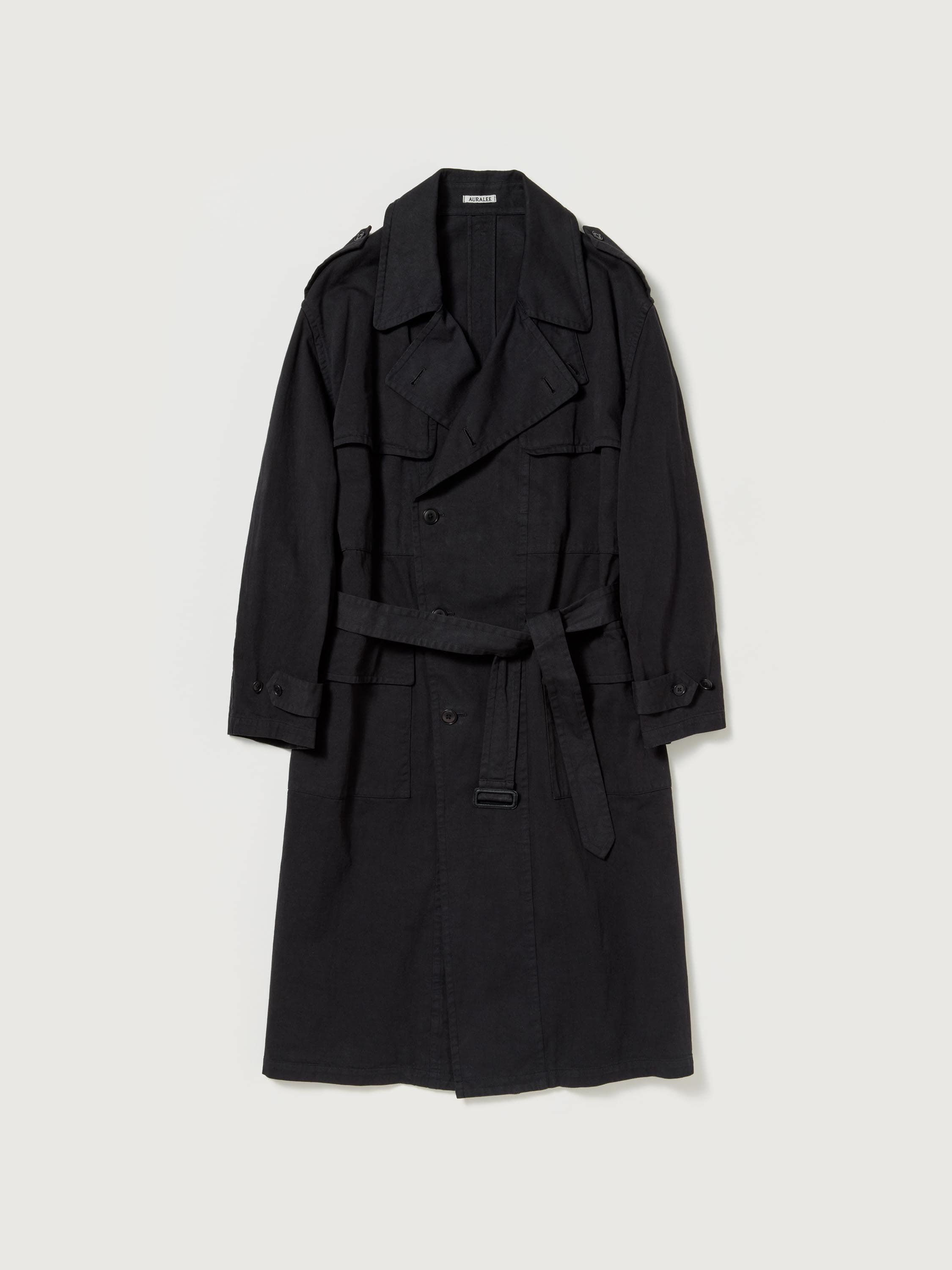 GARMENT-DYED TEXTURED CHINO COAT 詳細画像 BLACK 1