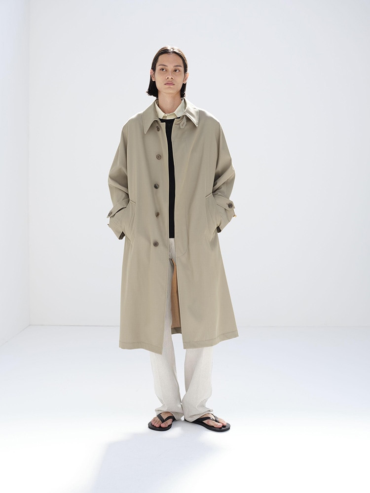 LIGHT WOOL MAX GABARDINE COAT - AURALEE Official Website