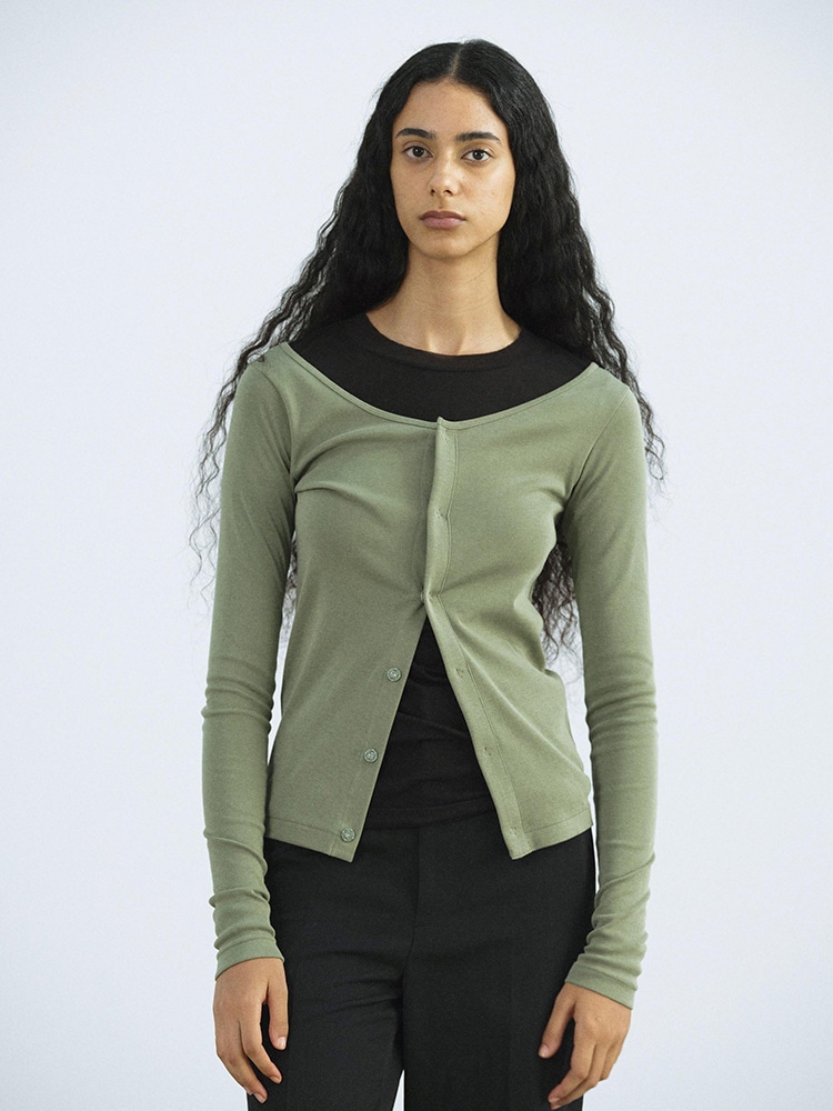 ORGANIC COTTON FINE RIB CARDIGAN - AURALEE Official Website