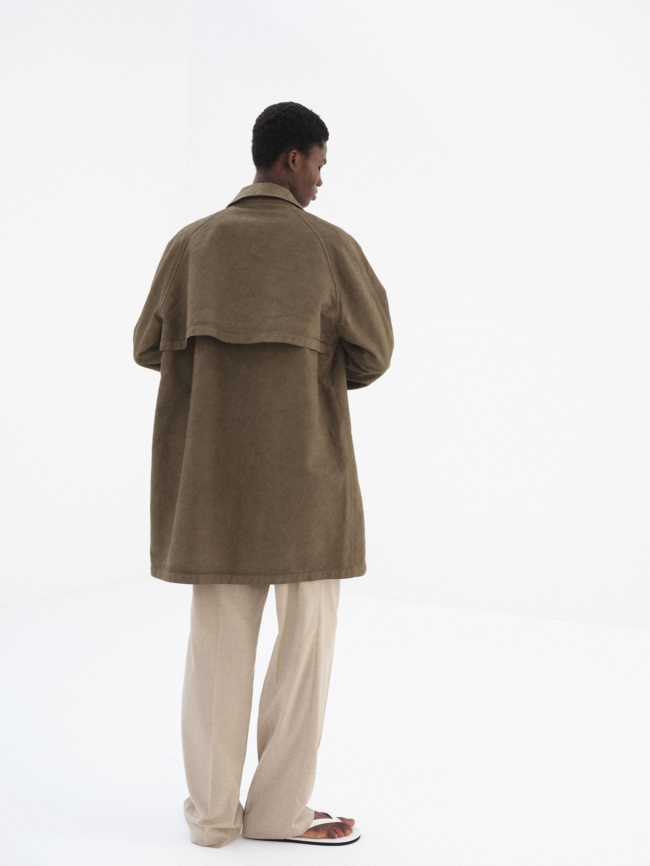GARMENT-DYED ORGANIC COTTON HEAVY TWILL SHORT COAT 詳細画像 DARK BROWN 4