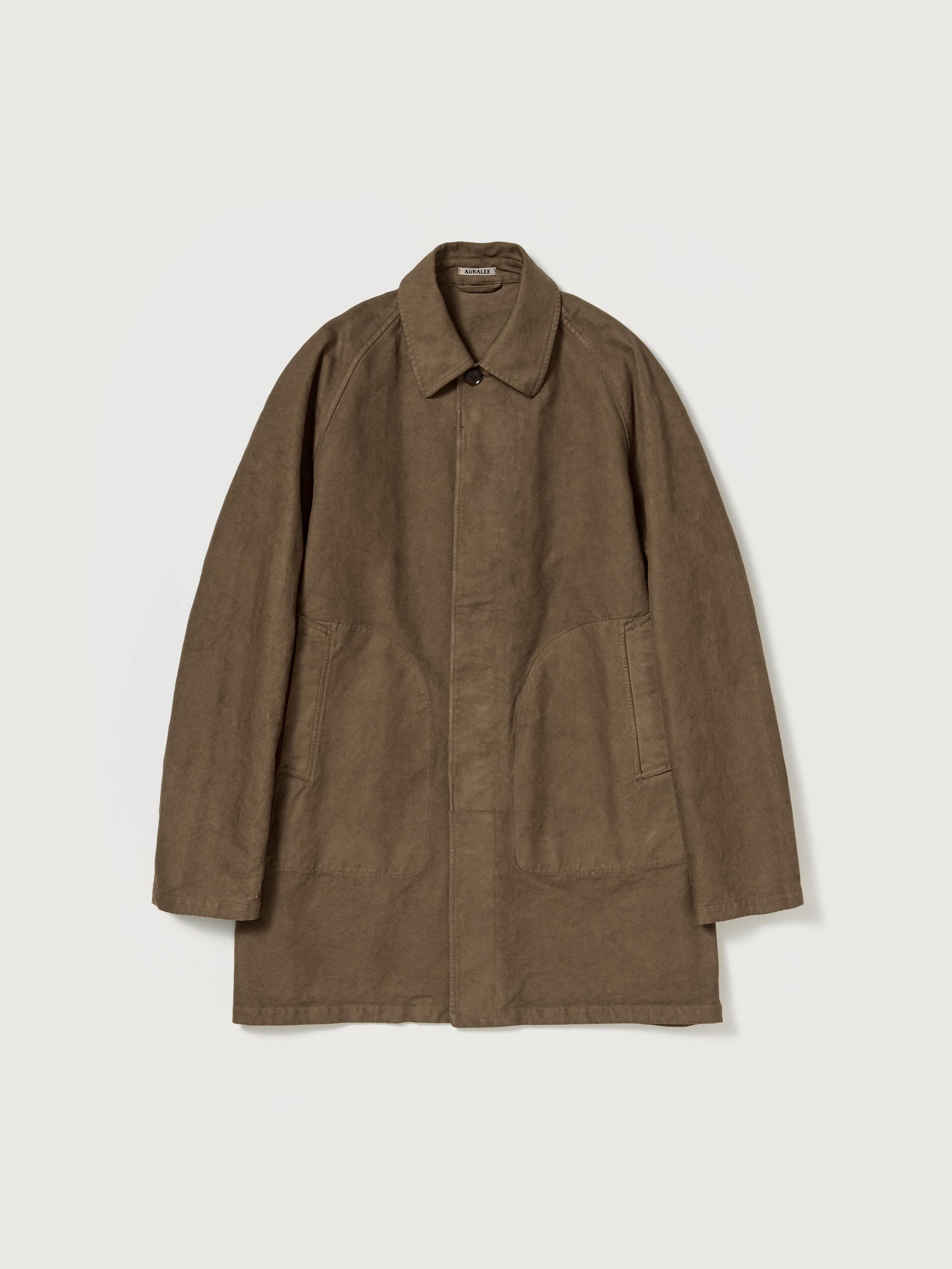 GARMENT-DYED ORGANIC COTTON HEAVY TWILL SHORT COAT 詳細画像 DARK BROWN 5