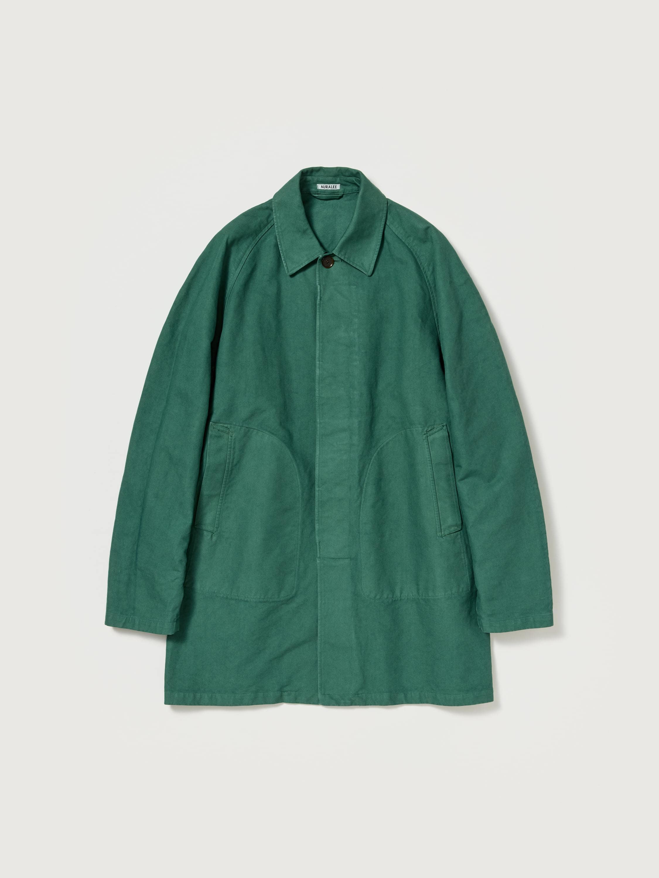 GARMENT-DYED ORGANIC COTTON HEAVY TWILL SHORT COAT 詳細画像 FOREST GREEN 1