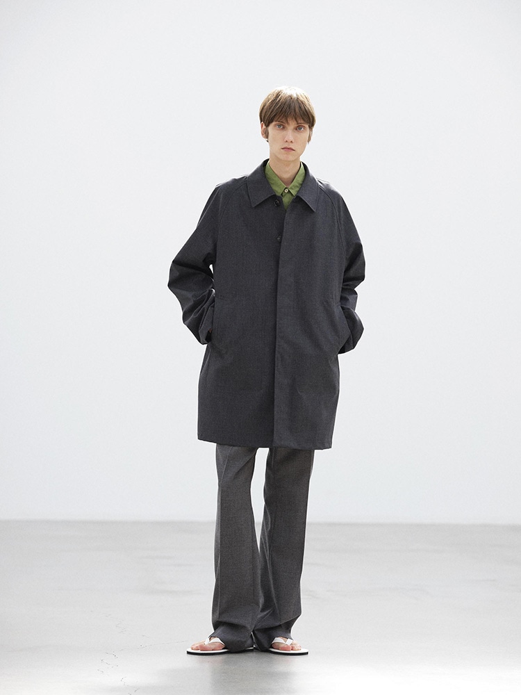 BONDED TROPICAL WOOL SHORT COAT