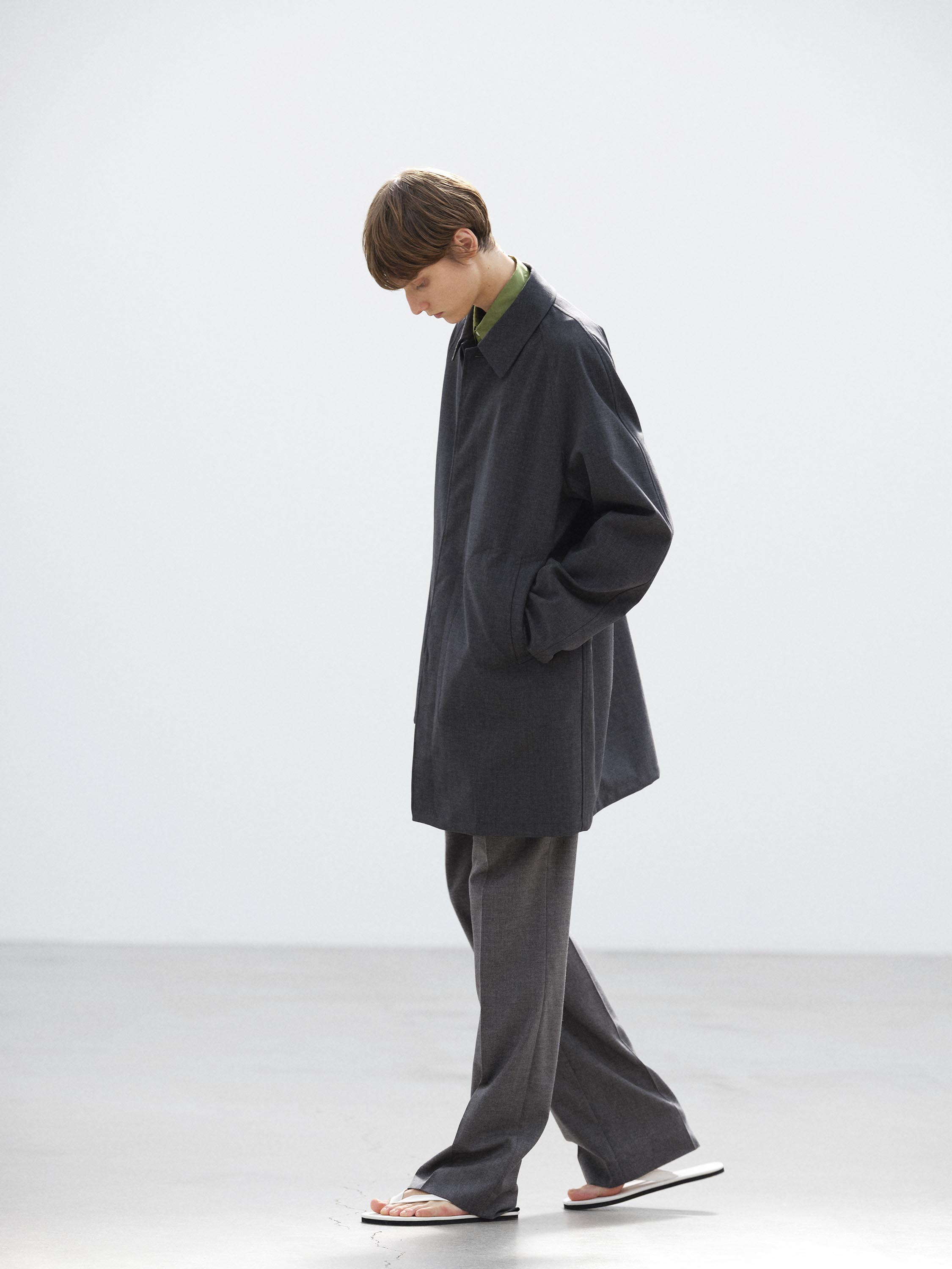 BONDED TROPICAL WOOL SHORT COAT 詳細画像 TOP CHARCOAL 3