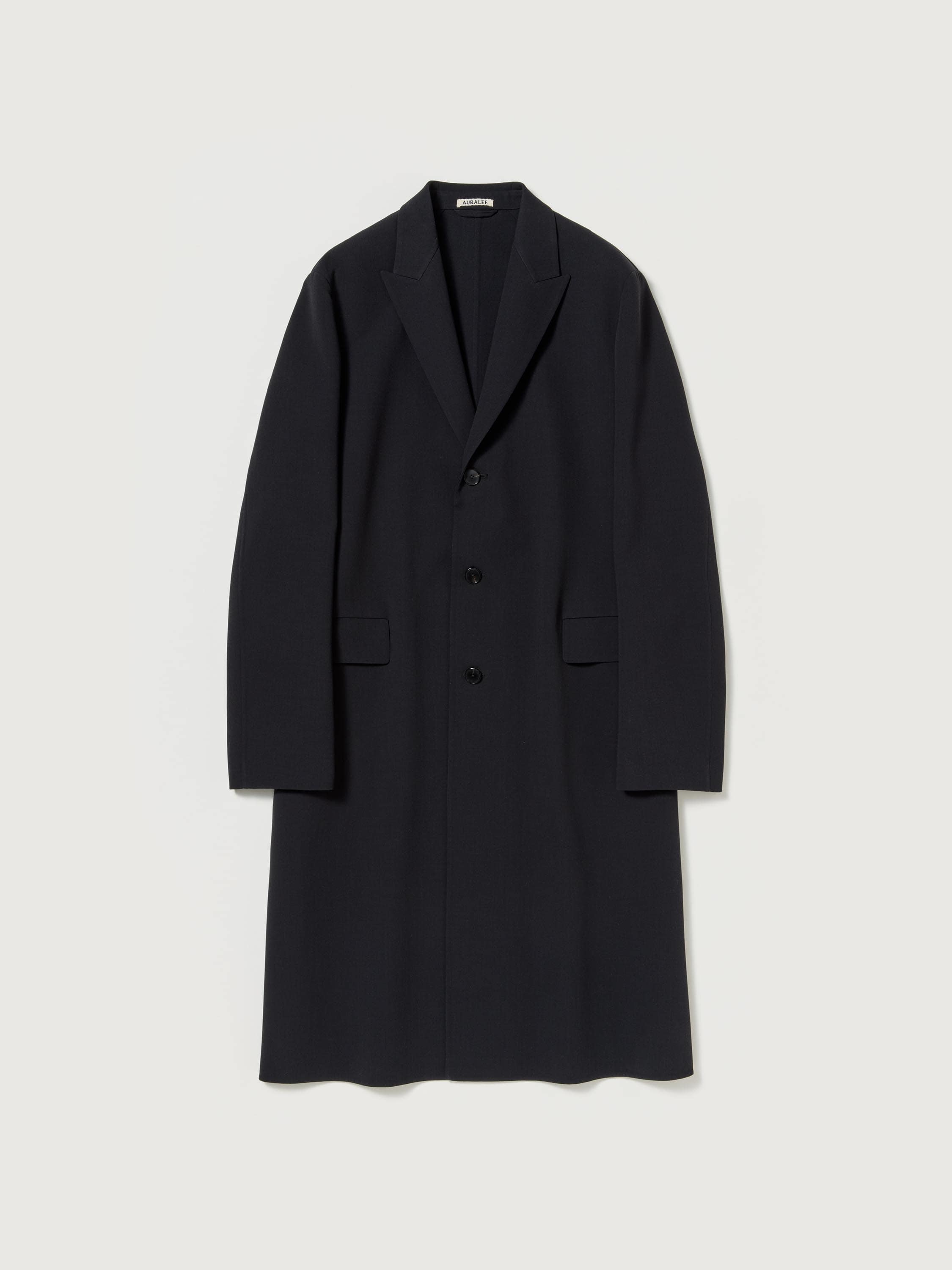 STRUCTURED WOOL GABARDINE HAND SEWN COAT 詳細画像 NAVY BLACK 1