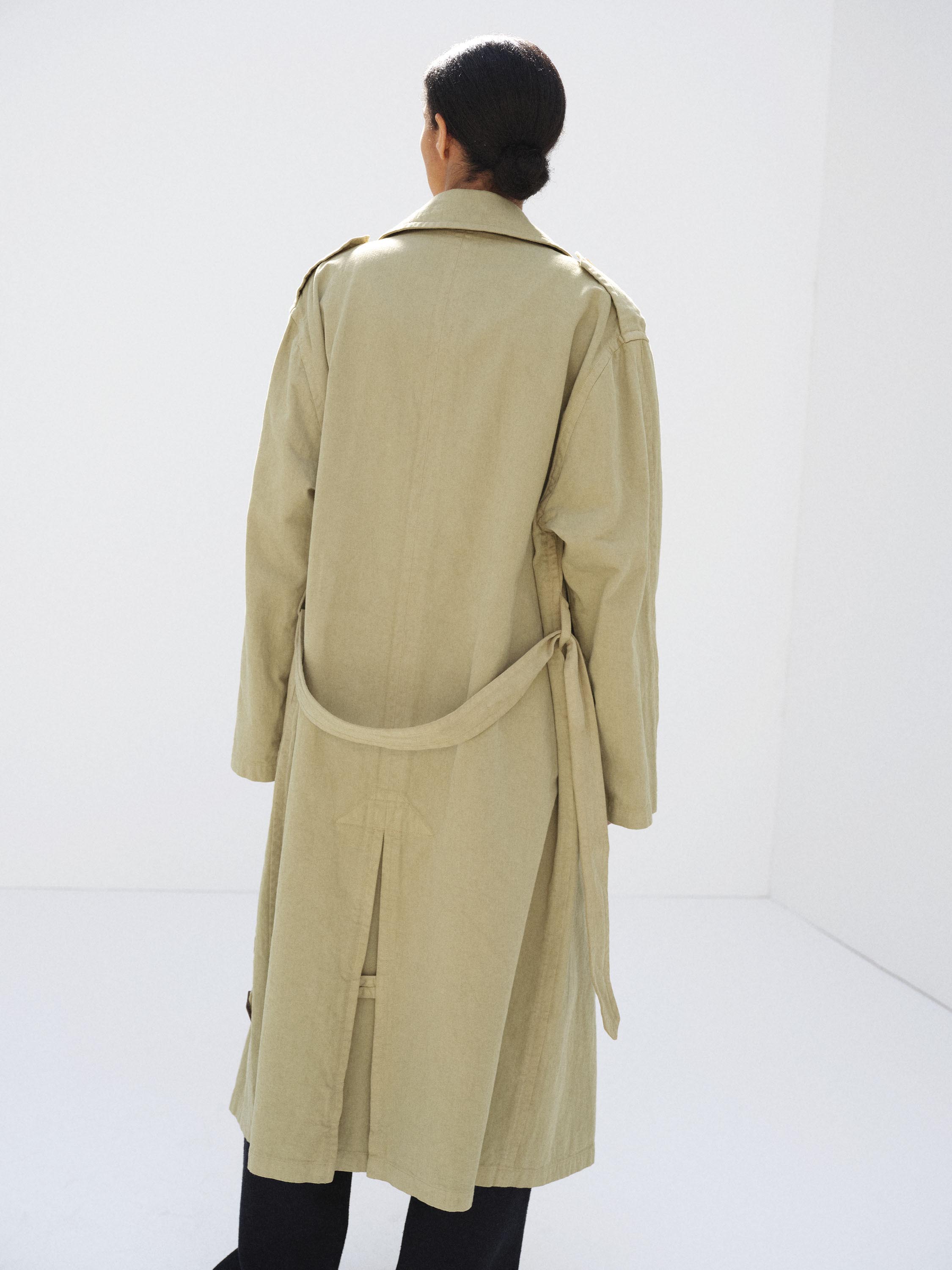 GARMENT-DYED TEXTURED CHINO COAT 詳細画像 BEIGE 4