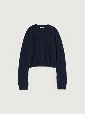 BRUSHED CASHMERE COTTON KNIT CARDIGAN - AURALEE Official Website