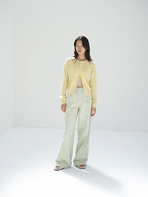 CASHMERE HARD TWIST KNIT CARDIGAN