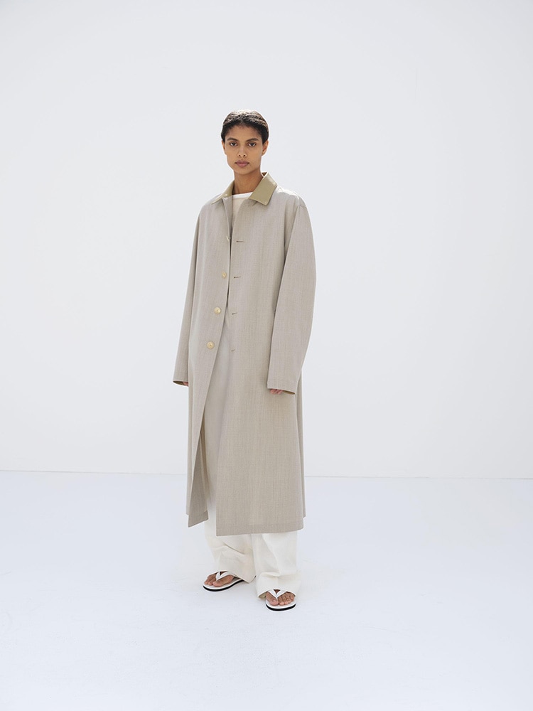 AURALEE WOOL MAX SOUTIENCOLLAR COAT　21SS WOOL MAX CANVAS COAT - AURALEE Official Website