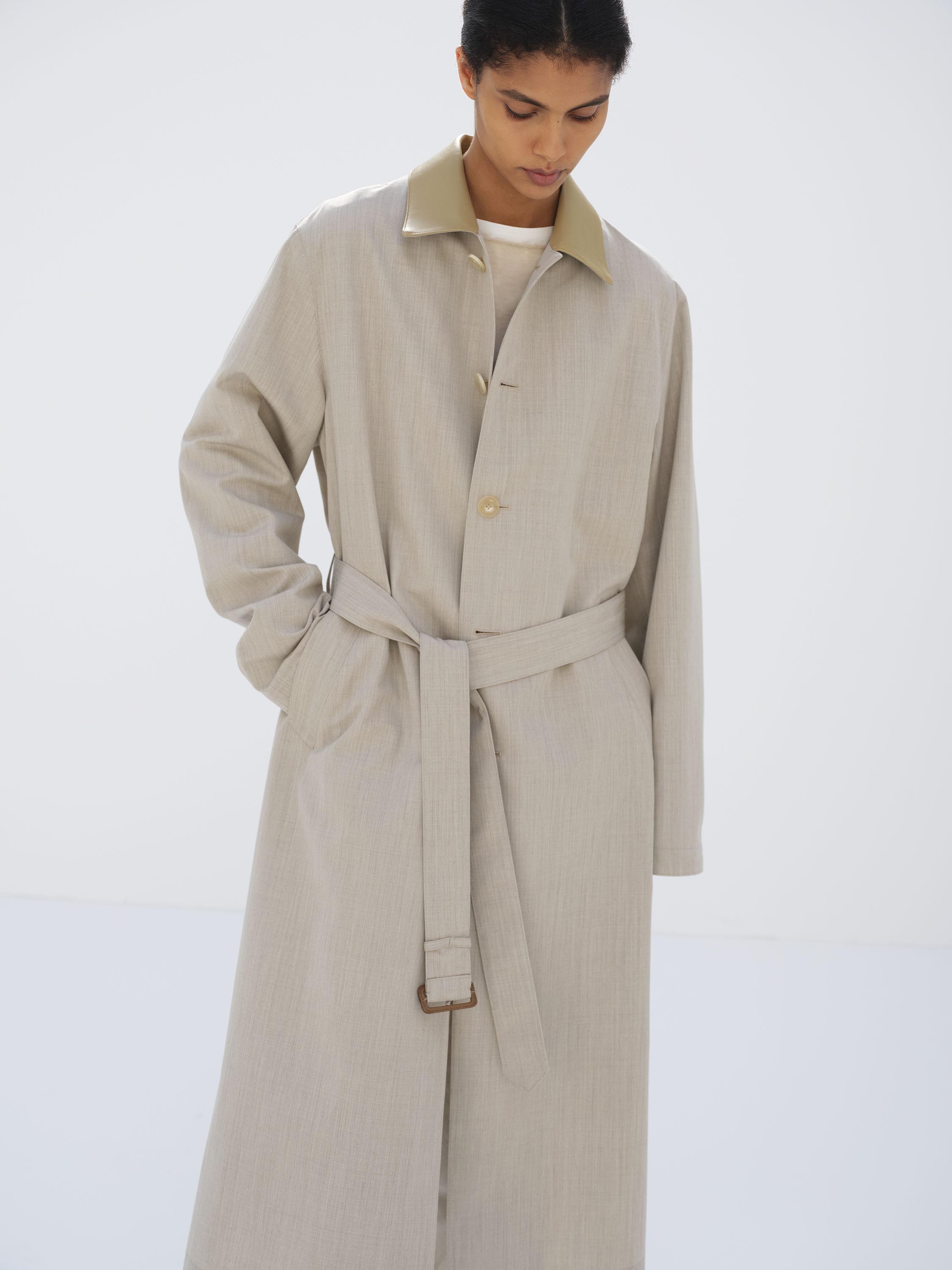 WOOL MAX CANVAS COAT 詳細画像 TOP GRAY BEIGE 2