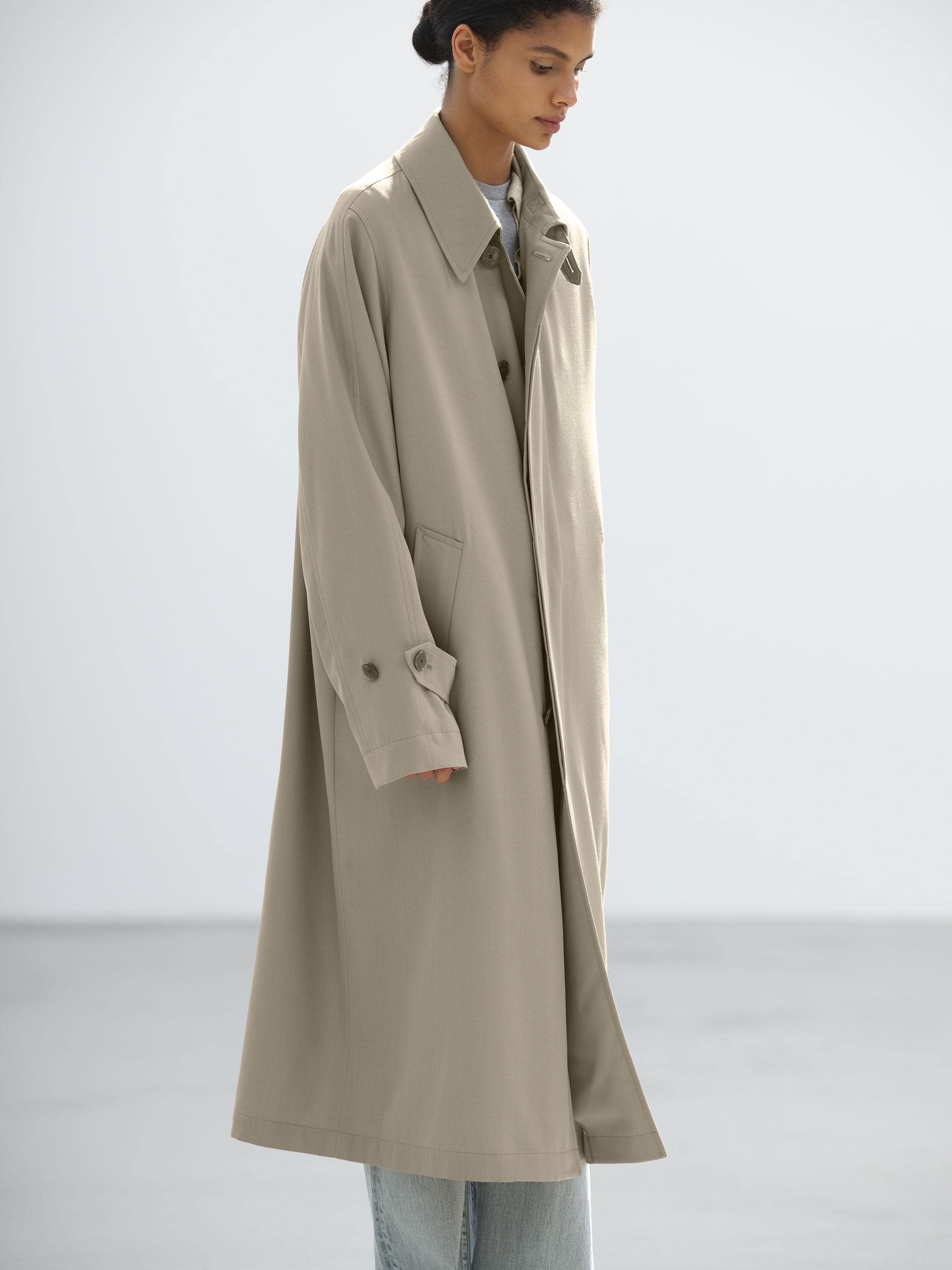 LIGHT WOOL MAX GABARDINE COAT 詳細画像 KHAKI BEIGE CHAMBRAY 2