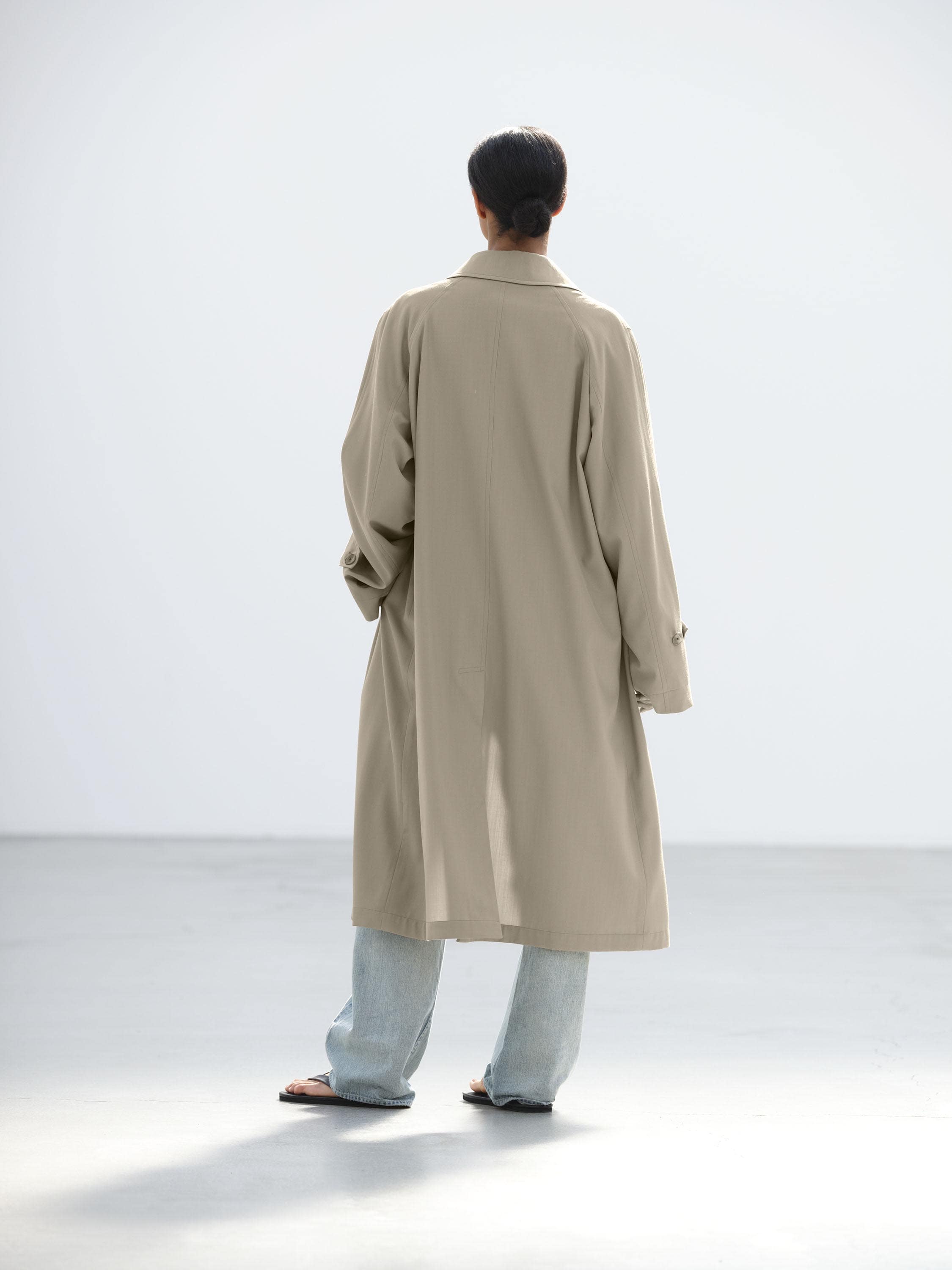 LIGHT WOOL MAX GABARDINE COAT 詳細画像 KHAKI BEIGE CHAMBRAY 5