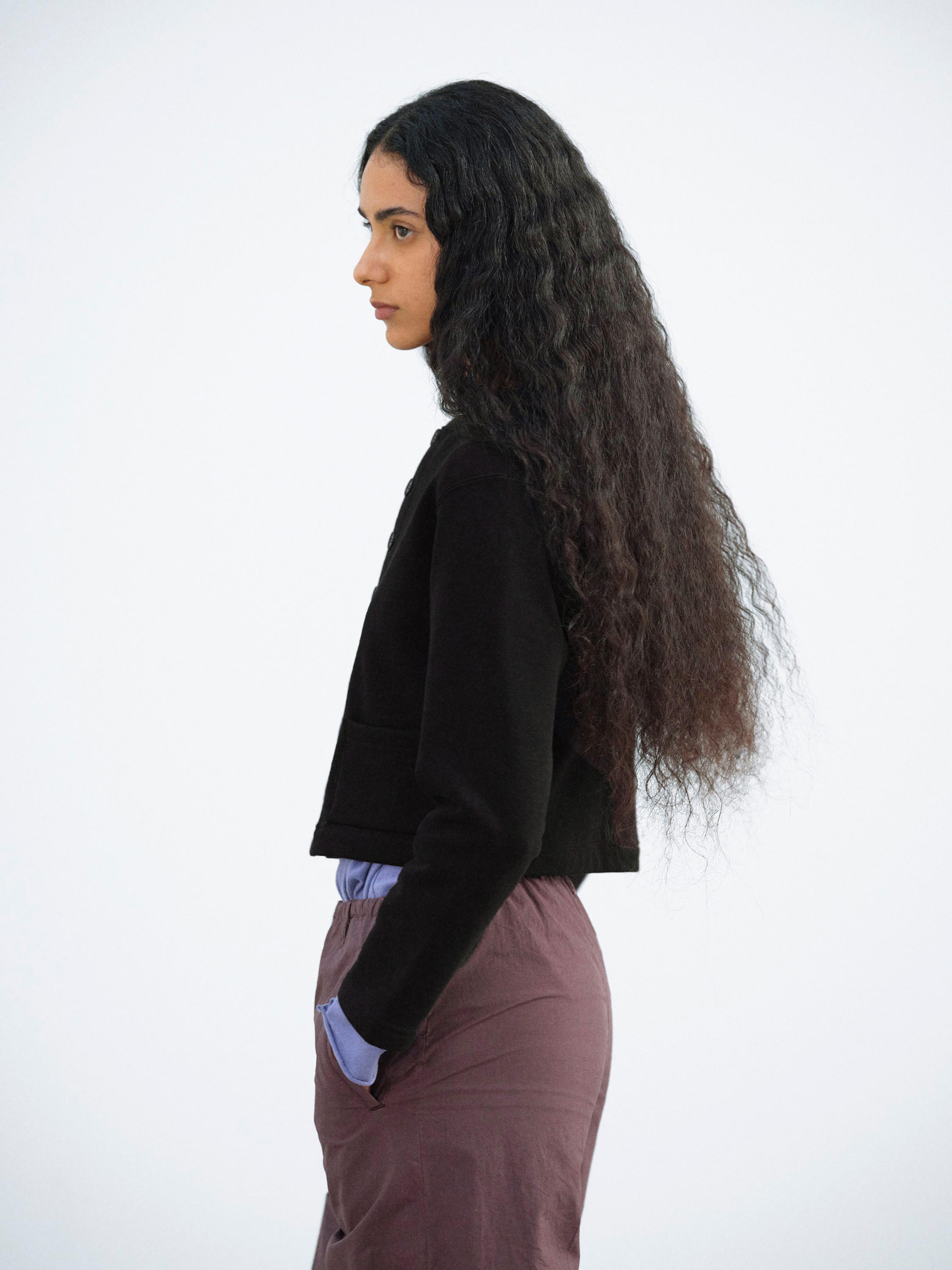 SMOOTH SOFT BD SWEAT CARDIGAN 詳細画像 BLACK 2