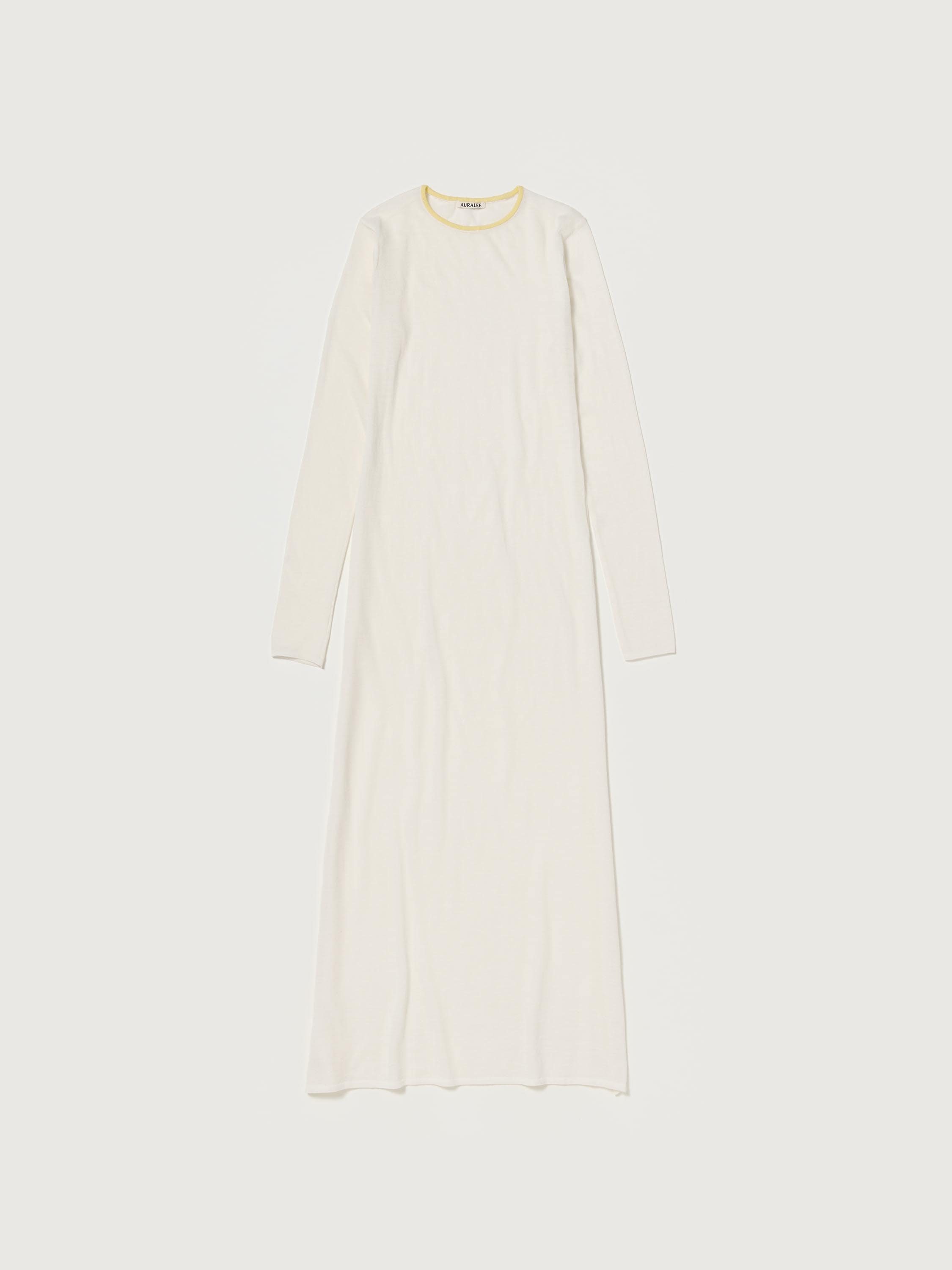 HARD TWIST HIGH GAUGE WOOL SILK KNIT DRESS 詳細画像 WHITE 1