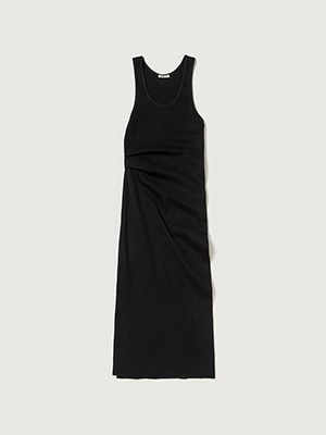 HIGH GAUGE TUCK RIB KNIT DRESS