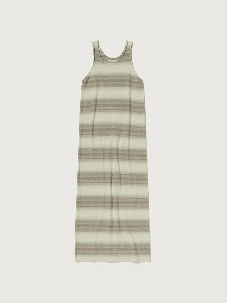 COTTON SILK GRADIENT STRIPE KNIT DRESS - AURALEE Official Website