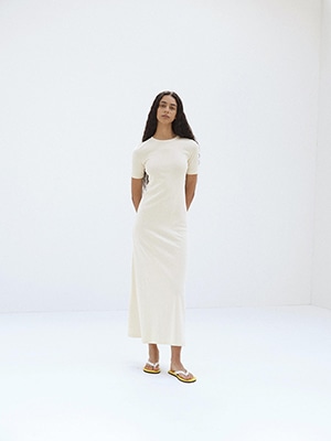 ORGANIC COTTON FINE RIB DRESS