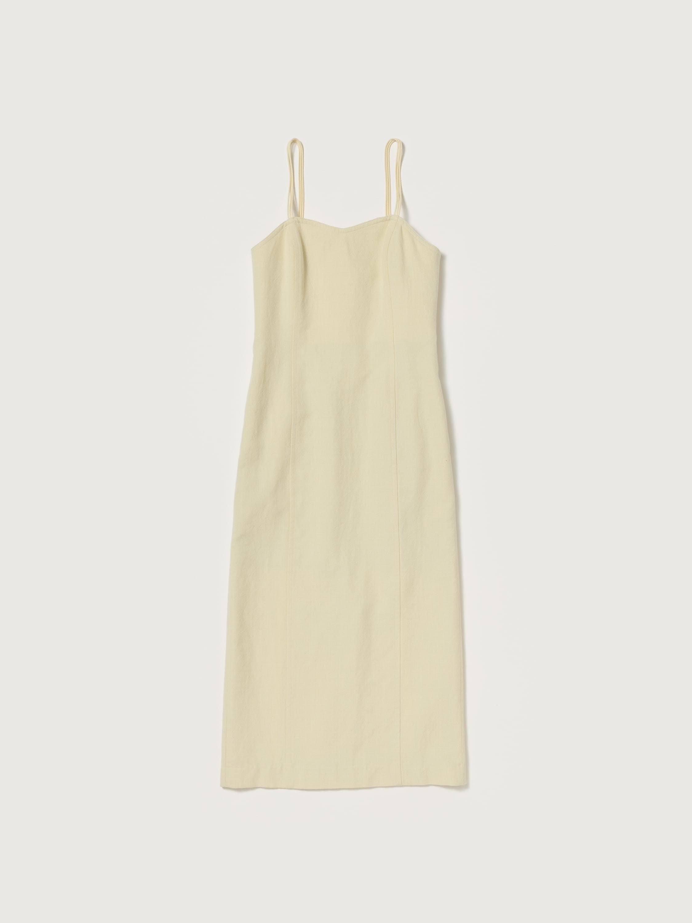 WOOL COTTON LINEN OX CAMISOLE DRESS 詳細画像 LIME BEIGE 6
