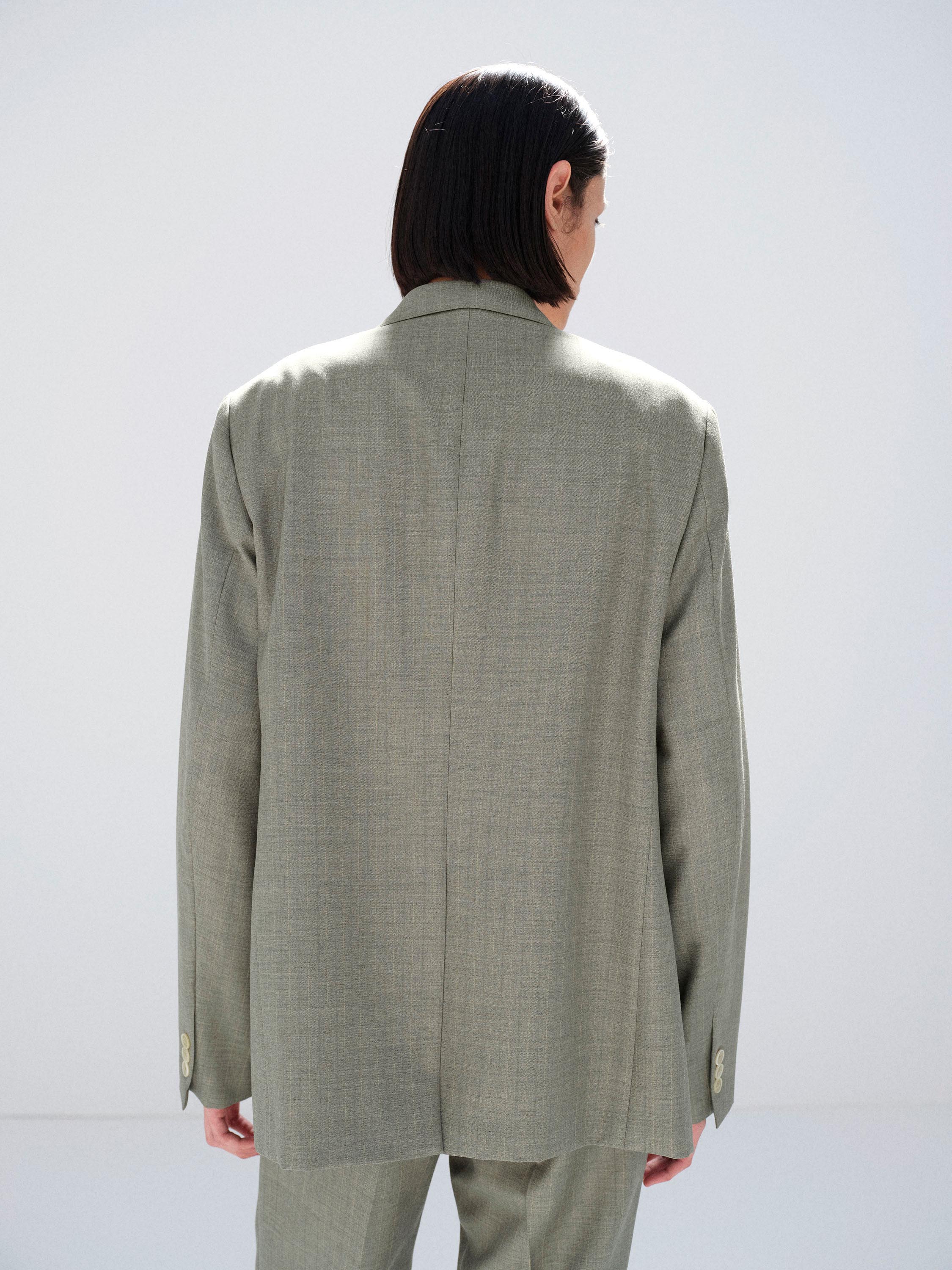 BLUEFACED WOOL JACKET 詳細画像 KHAKI GRAY STRIPE 4