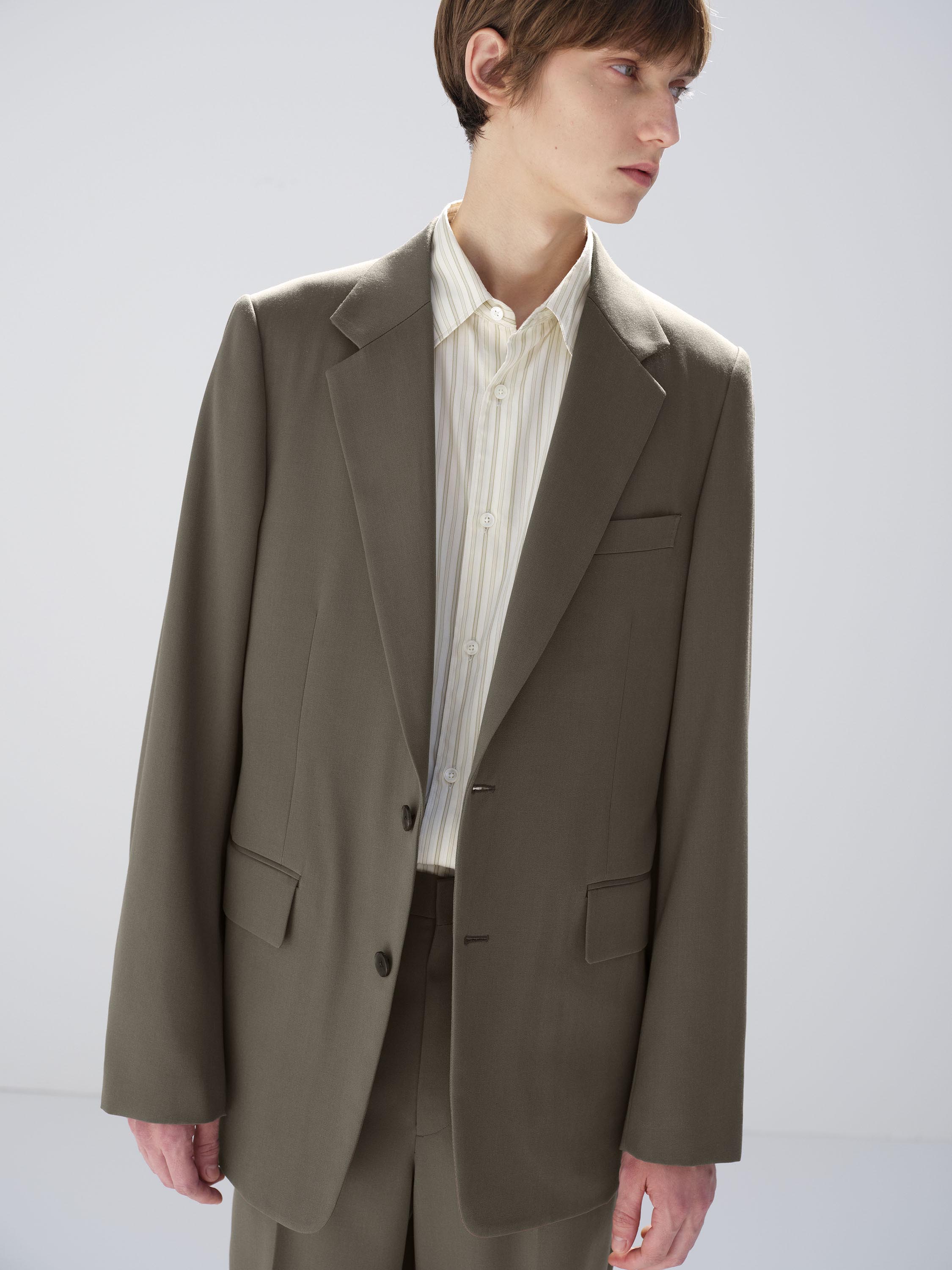 LIGHT WOOL MAX GABARDINE JACKET 詳細画像 DARK OLIVE BROWN 2