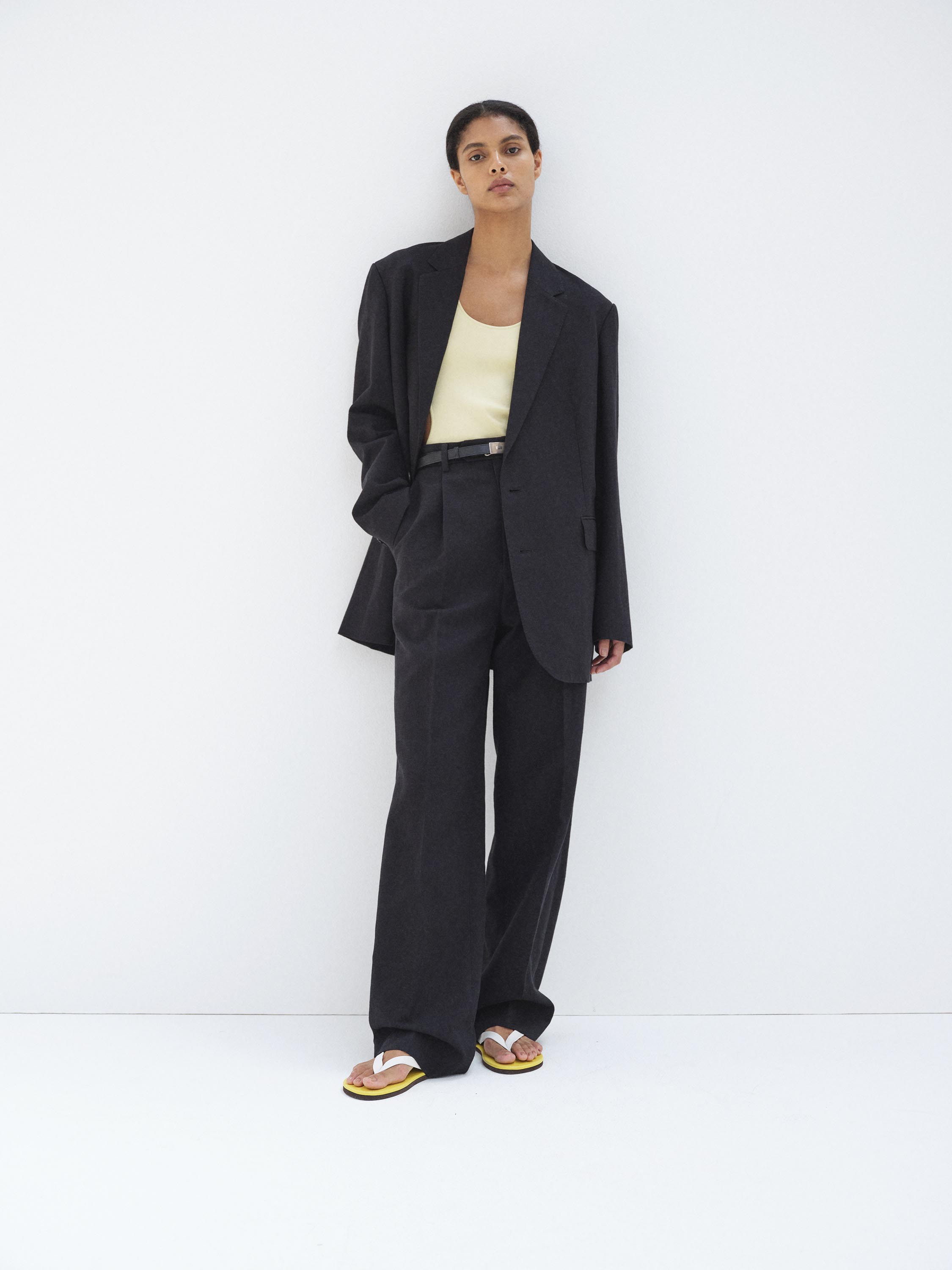 WOOL COTTON LINEN OX JACKET 詳細画像 BLACK 3