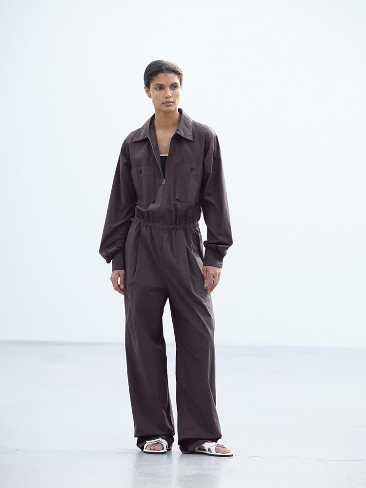 GARMENT-DYED FINX SHUTTLE WEATHER JUMPSUIT - AURALEE Official Website