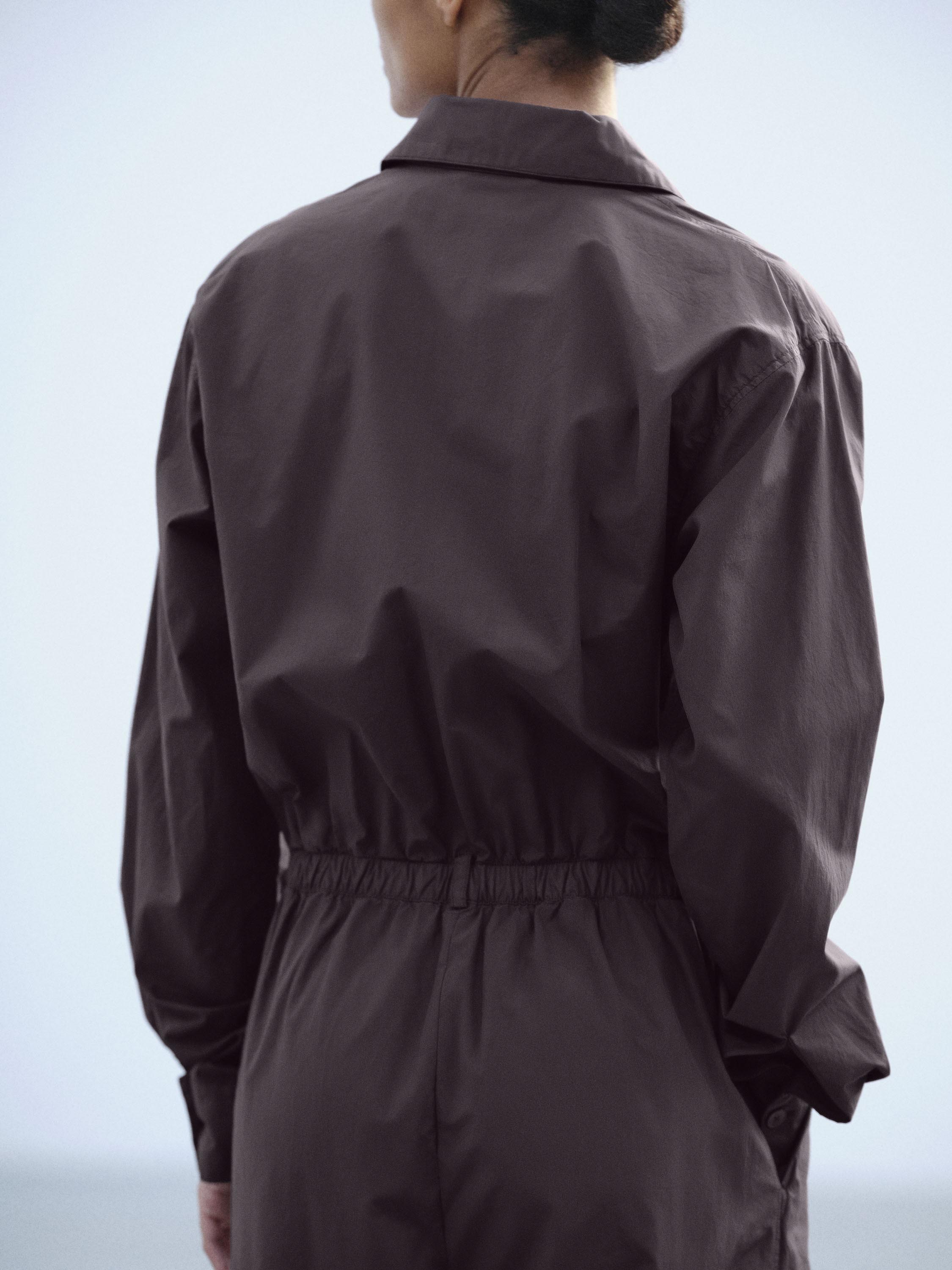 GARMENT-DYED FINX SHUTTLE WEATHER JUMPSUIT 詳細画像 DARK BROWN 5