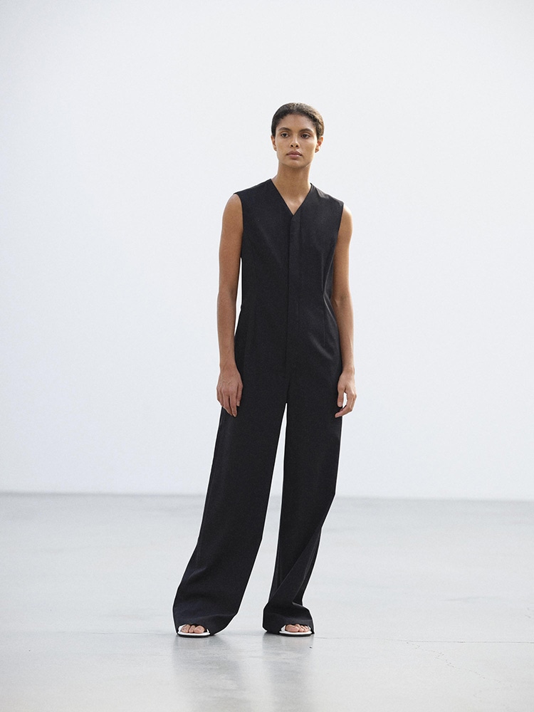LIGHT WOOL MAX GABARDINE JUMPSUIT - AURALEE Official Website