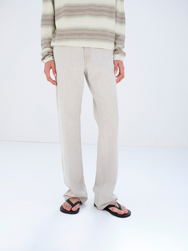 FADED HARD TWIST BROWN DENIM 5P PANTS